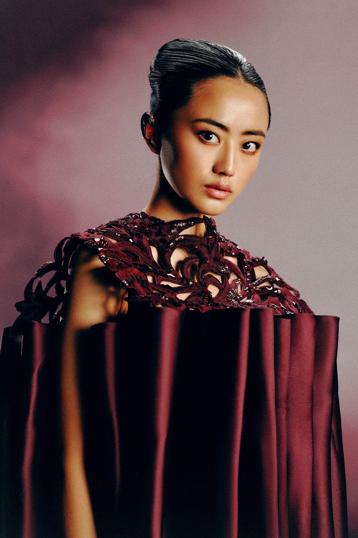 LINK PLEATED DRESS