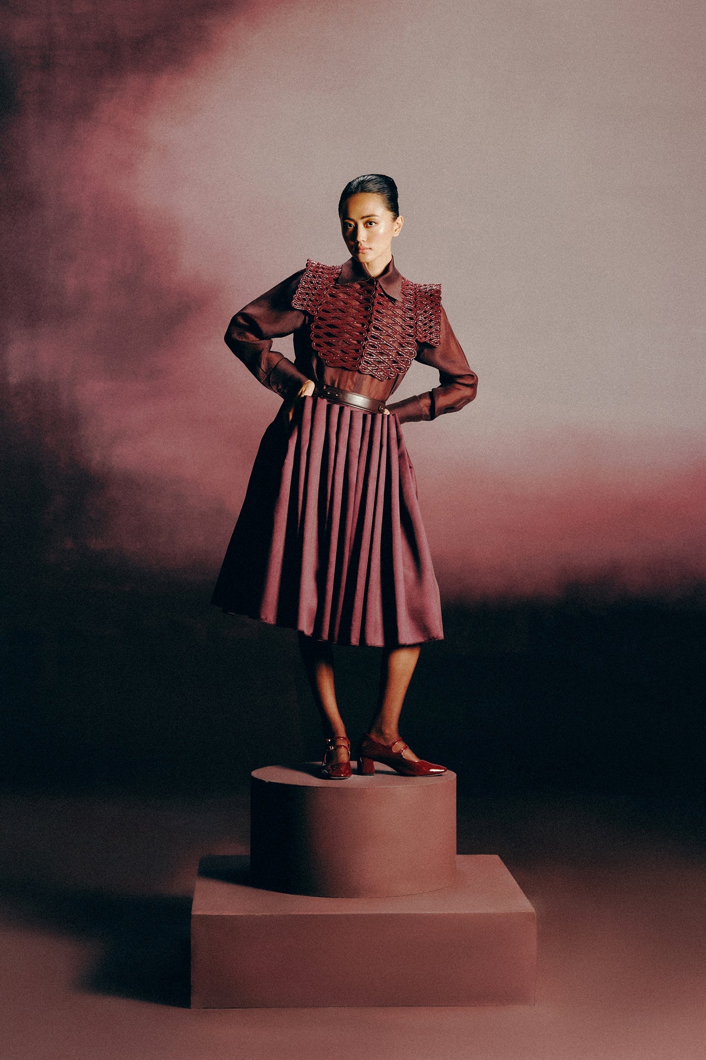 CONTINUUM PLEATED SKIRT