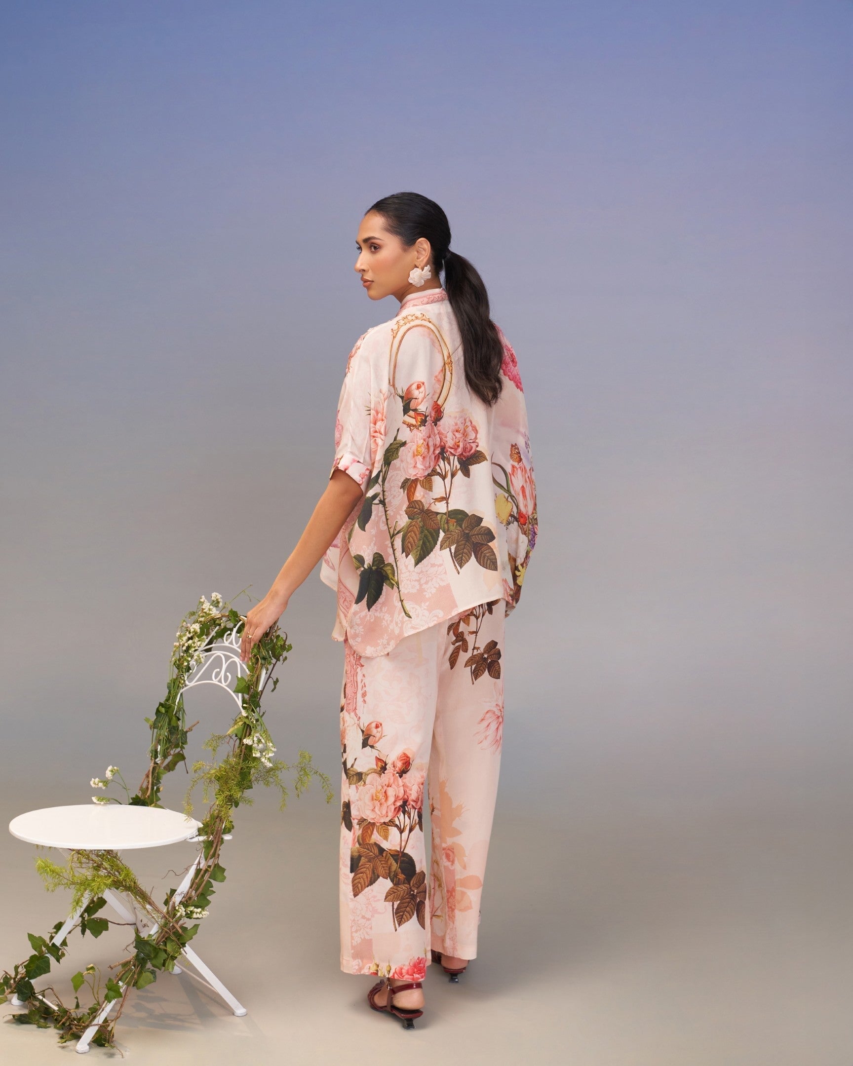 ROMA EMBELLISHED TOP WITH STRAIGHT PANTS
