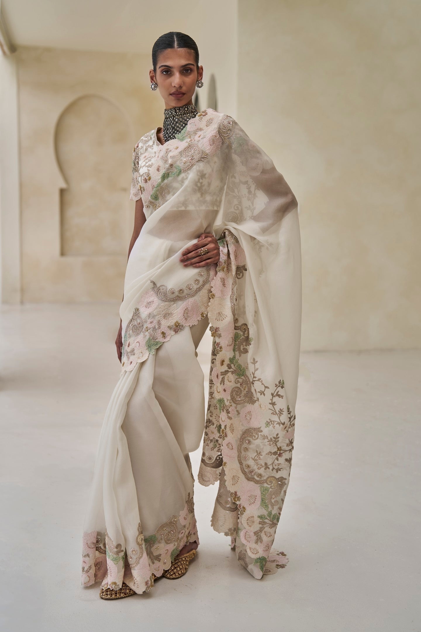 Almera Amber Bloom Saree Set