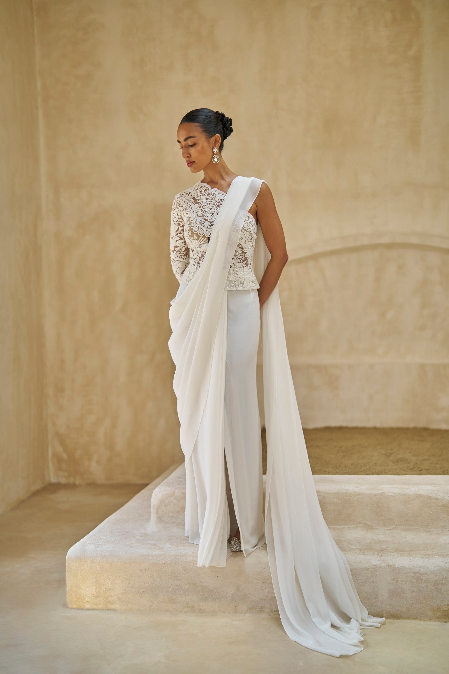 Orchid Realm Saree And Blouse Set