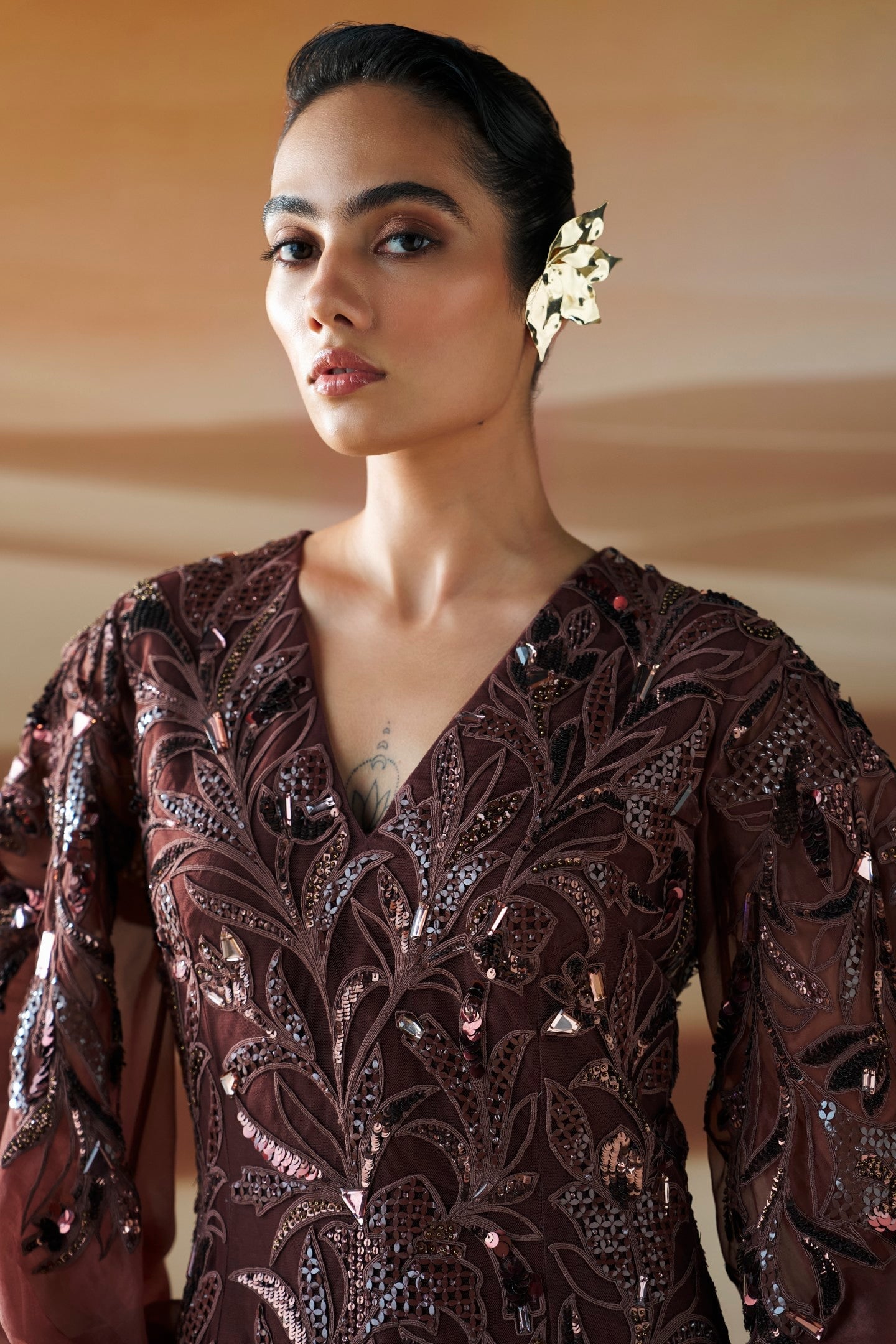 Araquis Rose Ember Sheath Dress