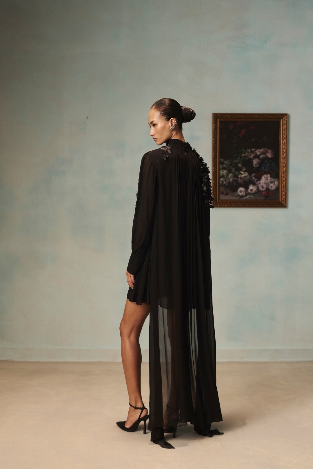 The Ebon Hue Flowing Hem Dress