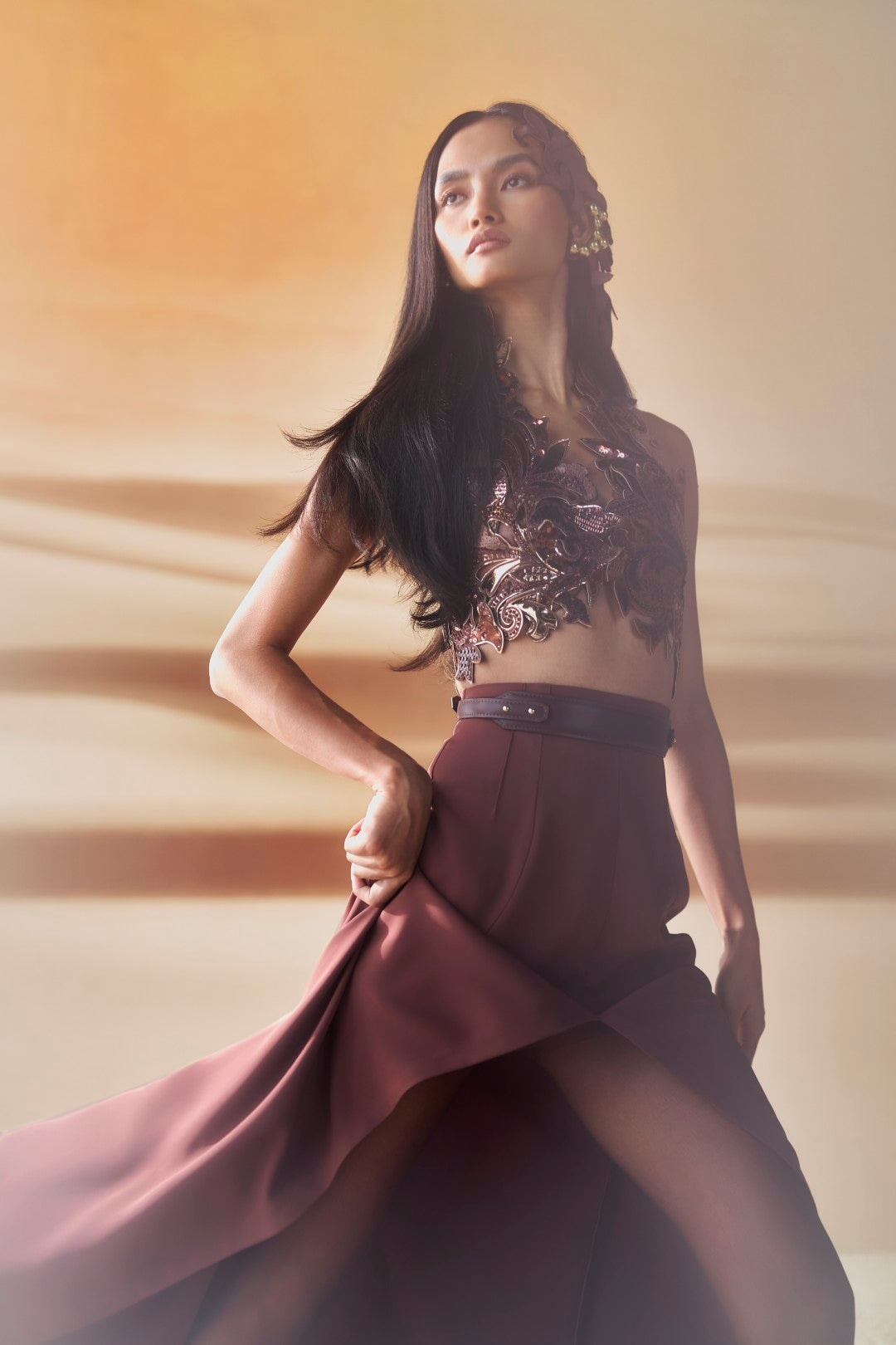Araquis Rippled Spice Skirt