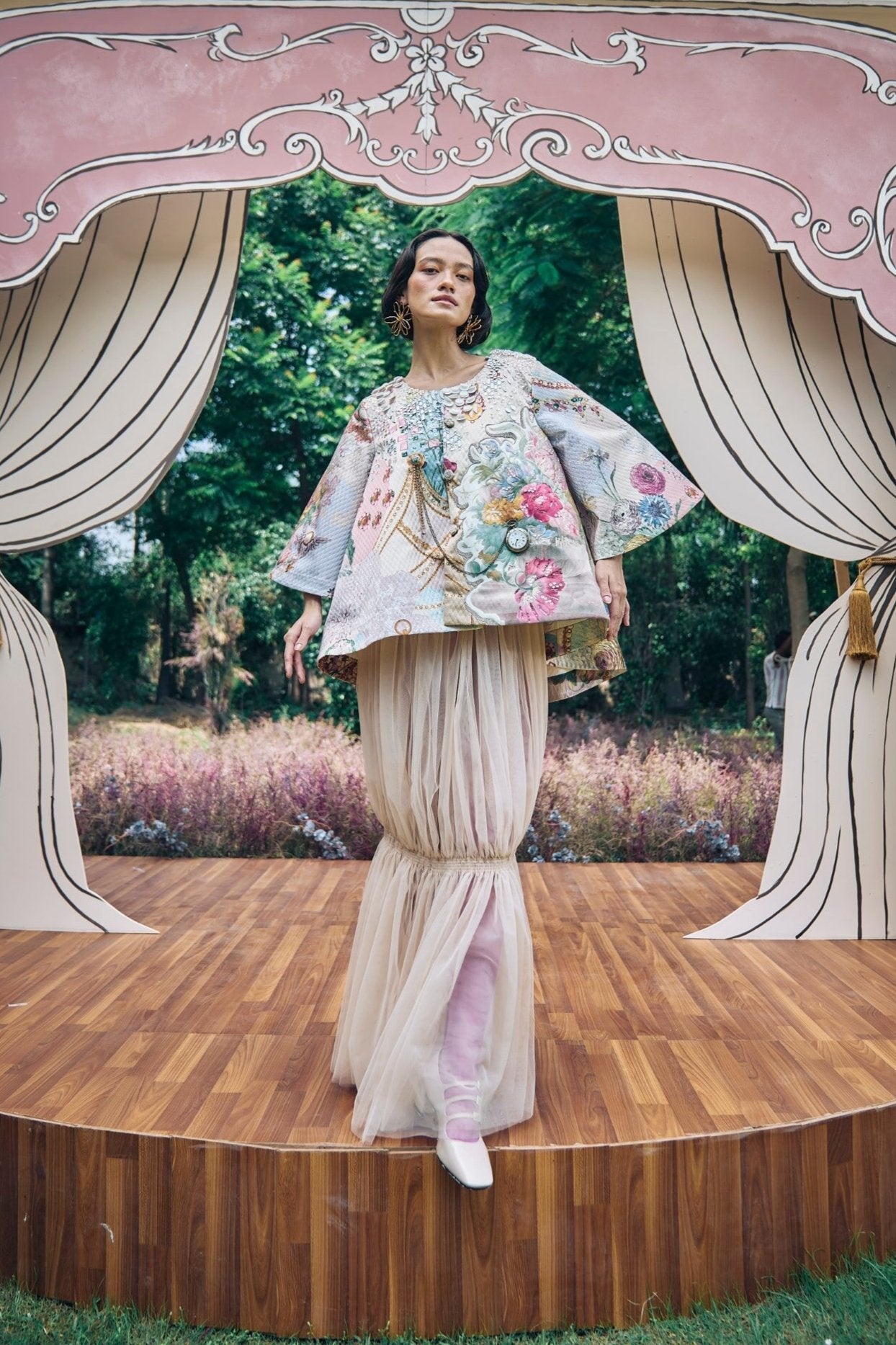 Articulate Gathered Tulle Skirt