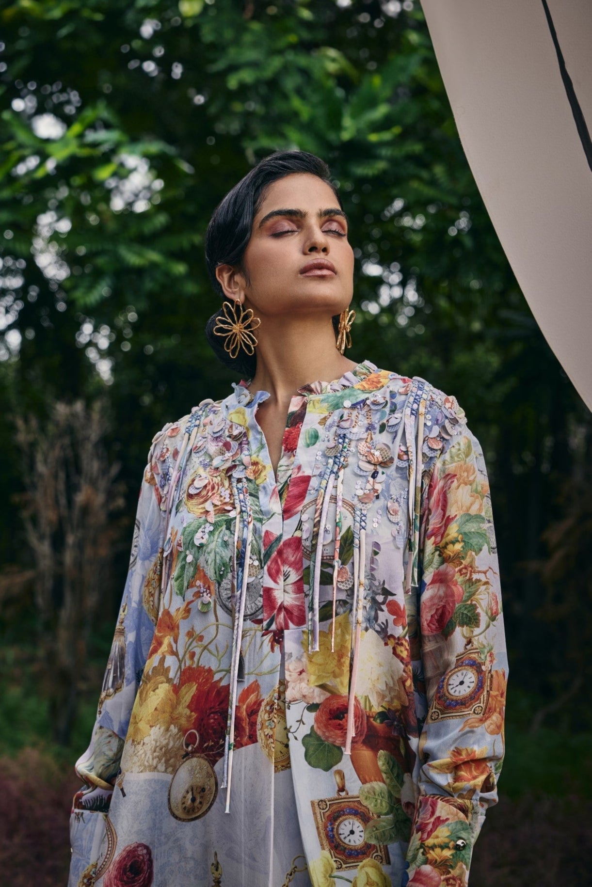 Antiquity Embellished Relaxed Tunic and Straight Pants