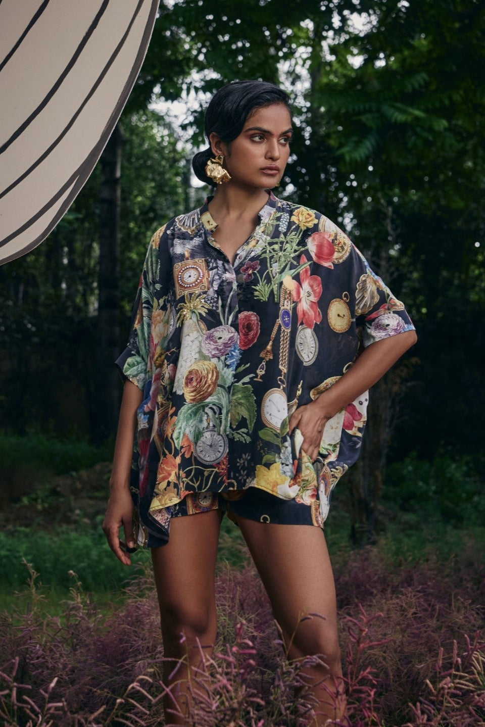 Antiquity Relaxed Fit Top and High-Waist Shorts