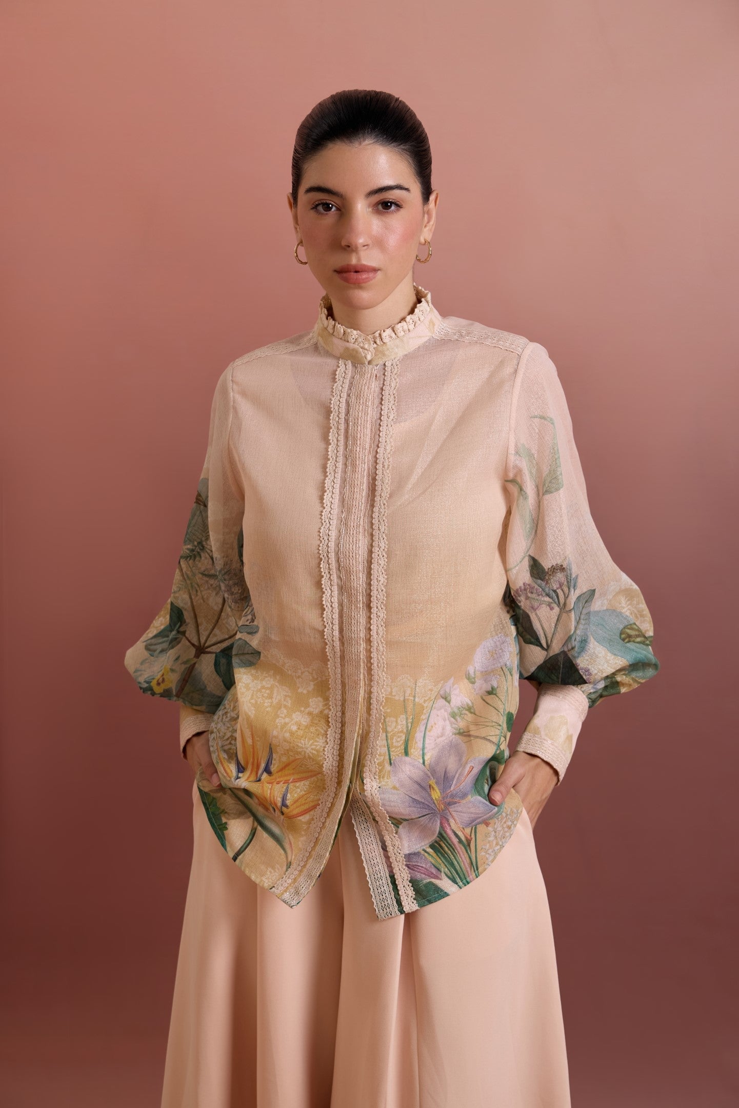 SNOWING FRONT OPEN RELAXED FIT SHIRT