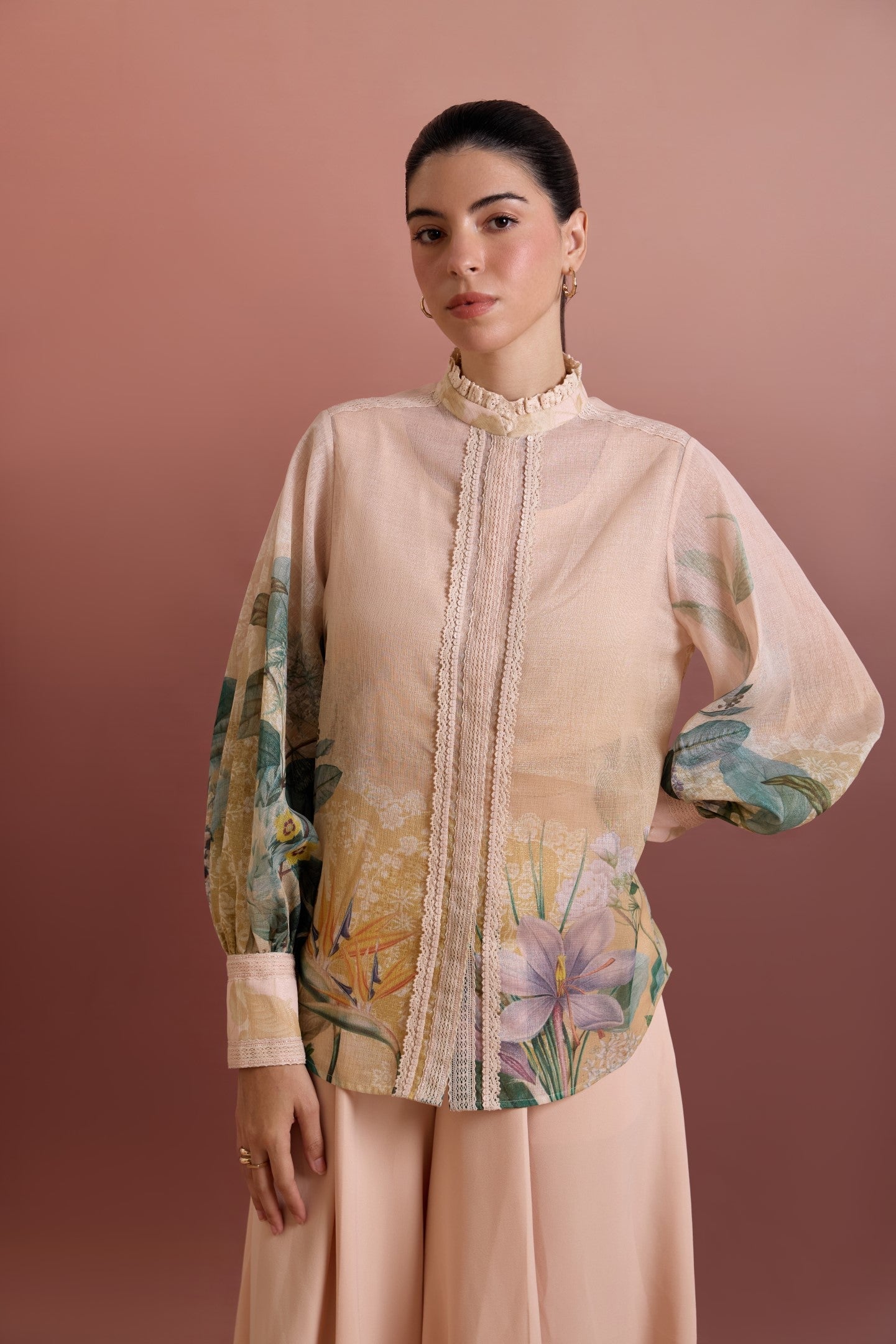 SNOWING FRONT OPEN RELAXED FIT SHIRT