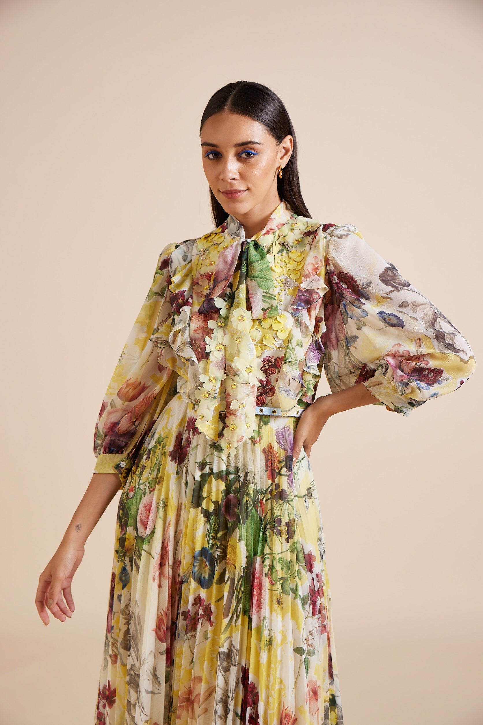 Lumin Bow Tie Maxi Dress