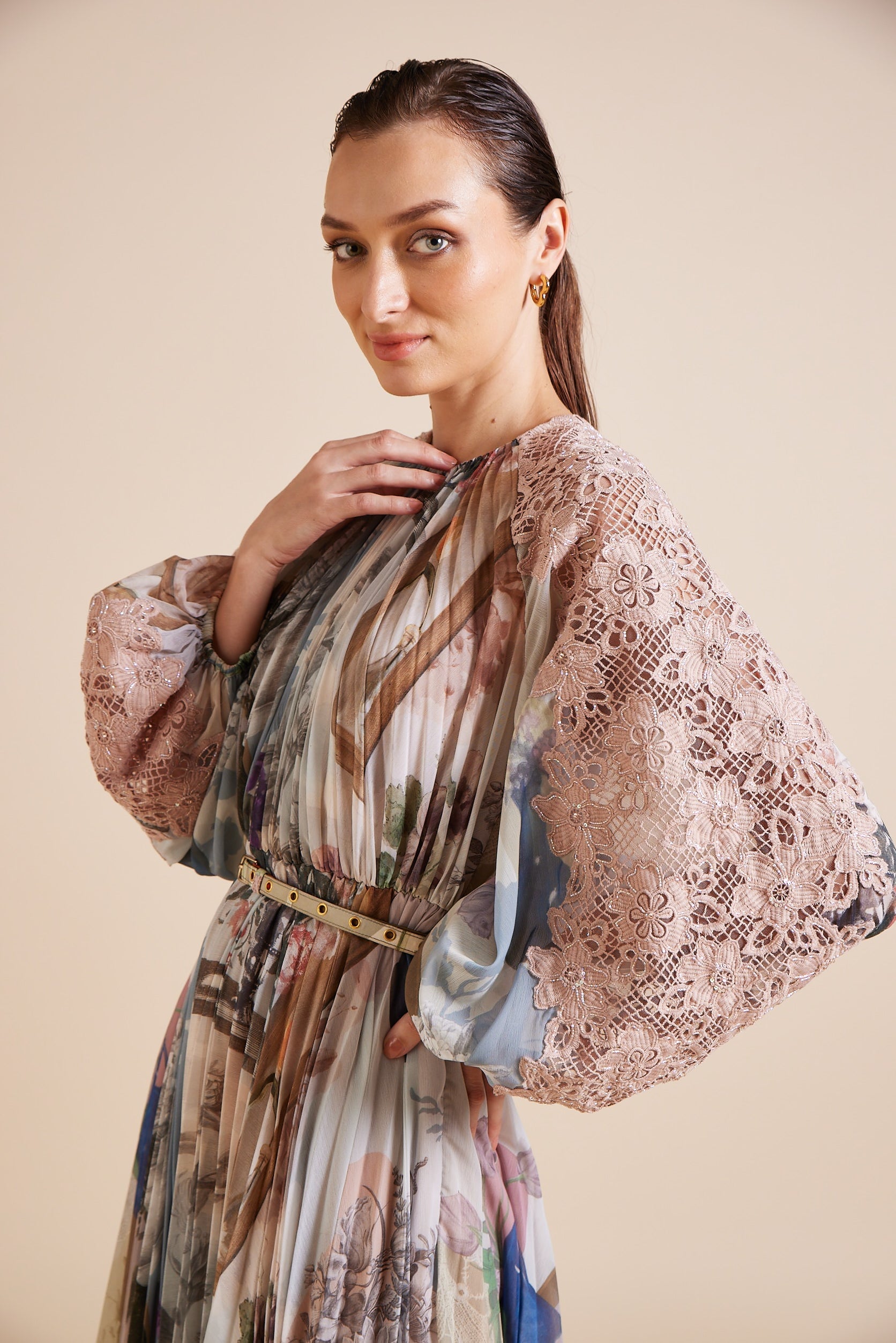Emila Pleated Maxi Dress