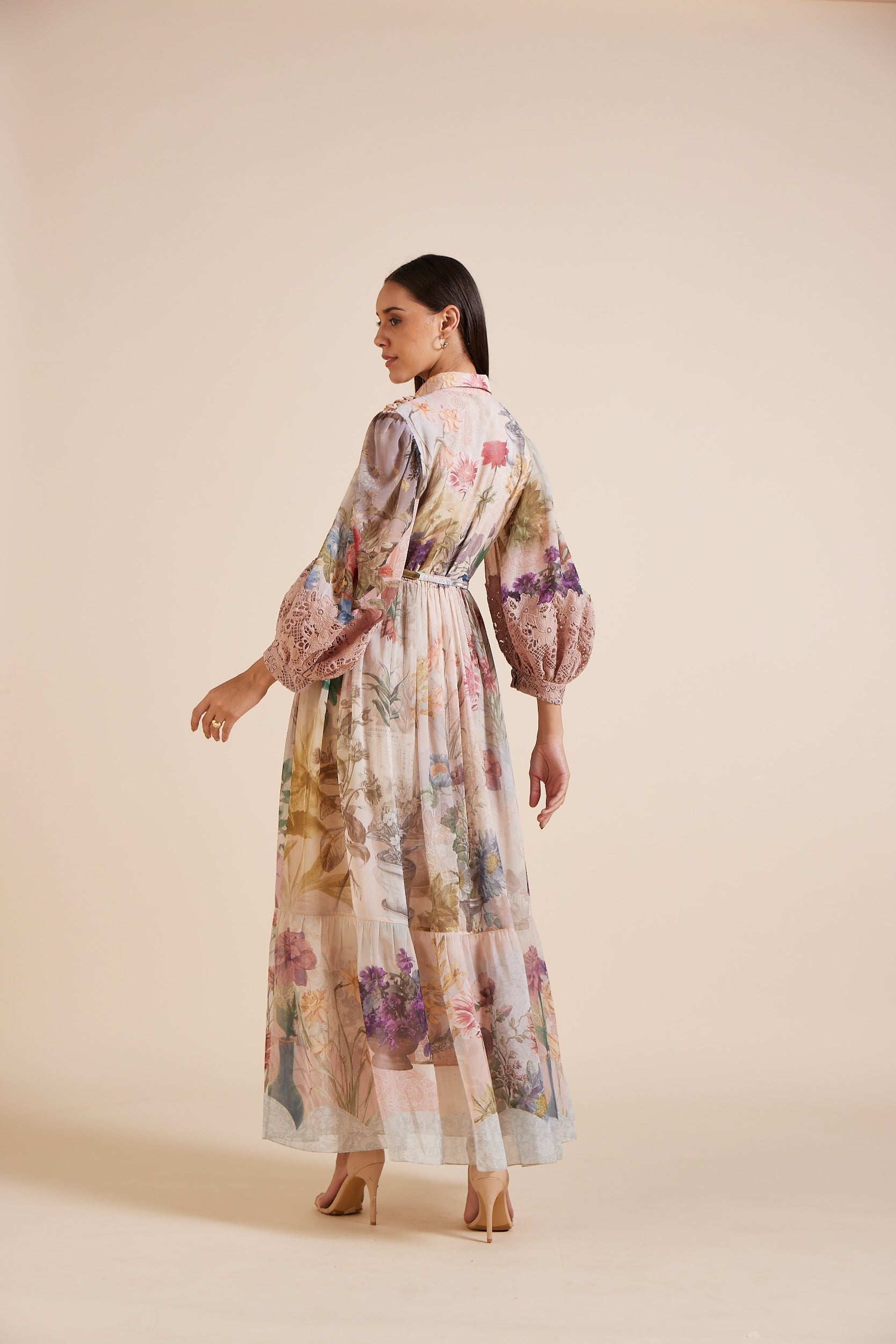 Elke Coral Maxi Dress