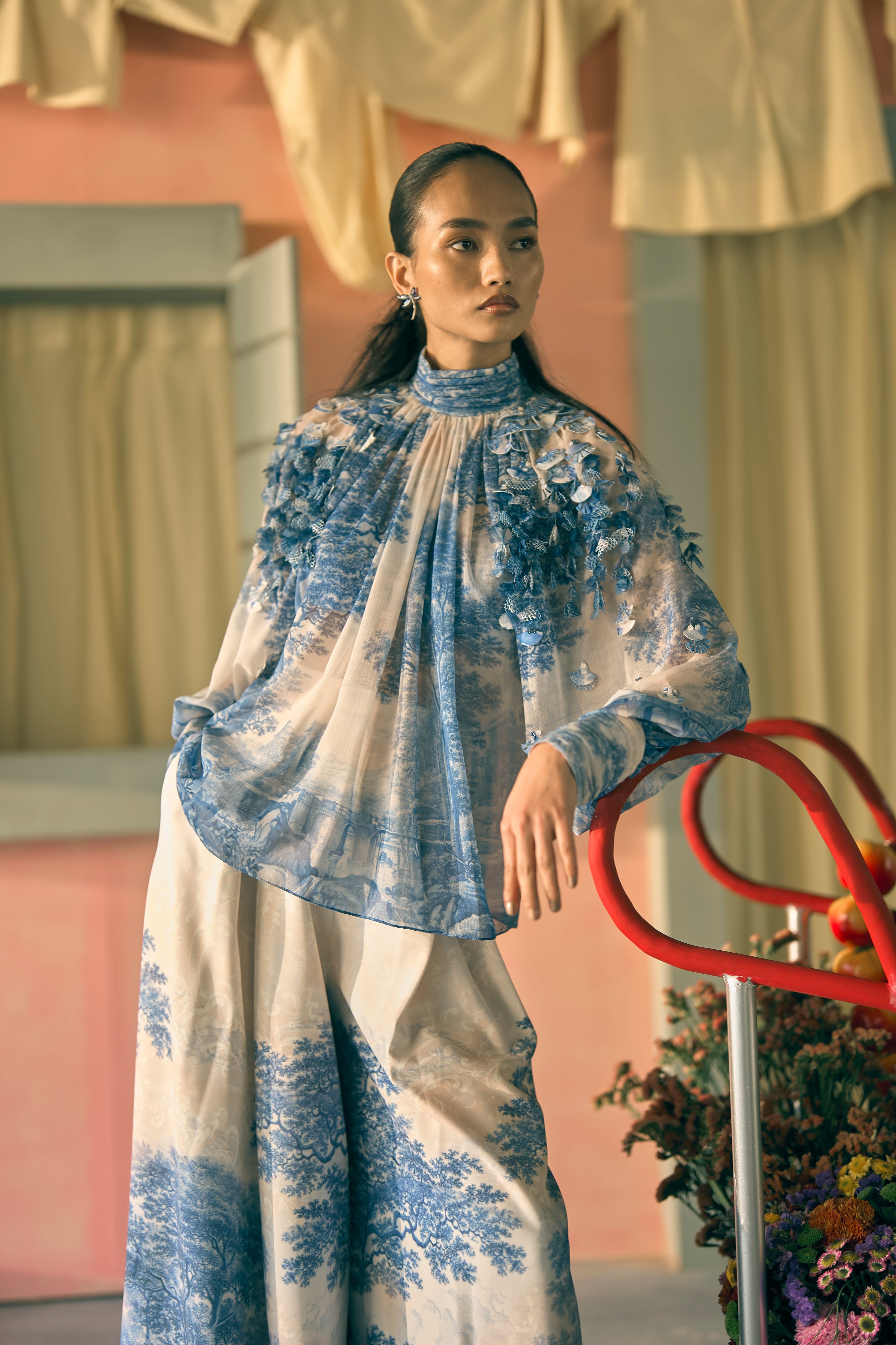 Porto Sapphire Solstice Top And Flared Pants