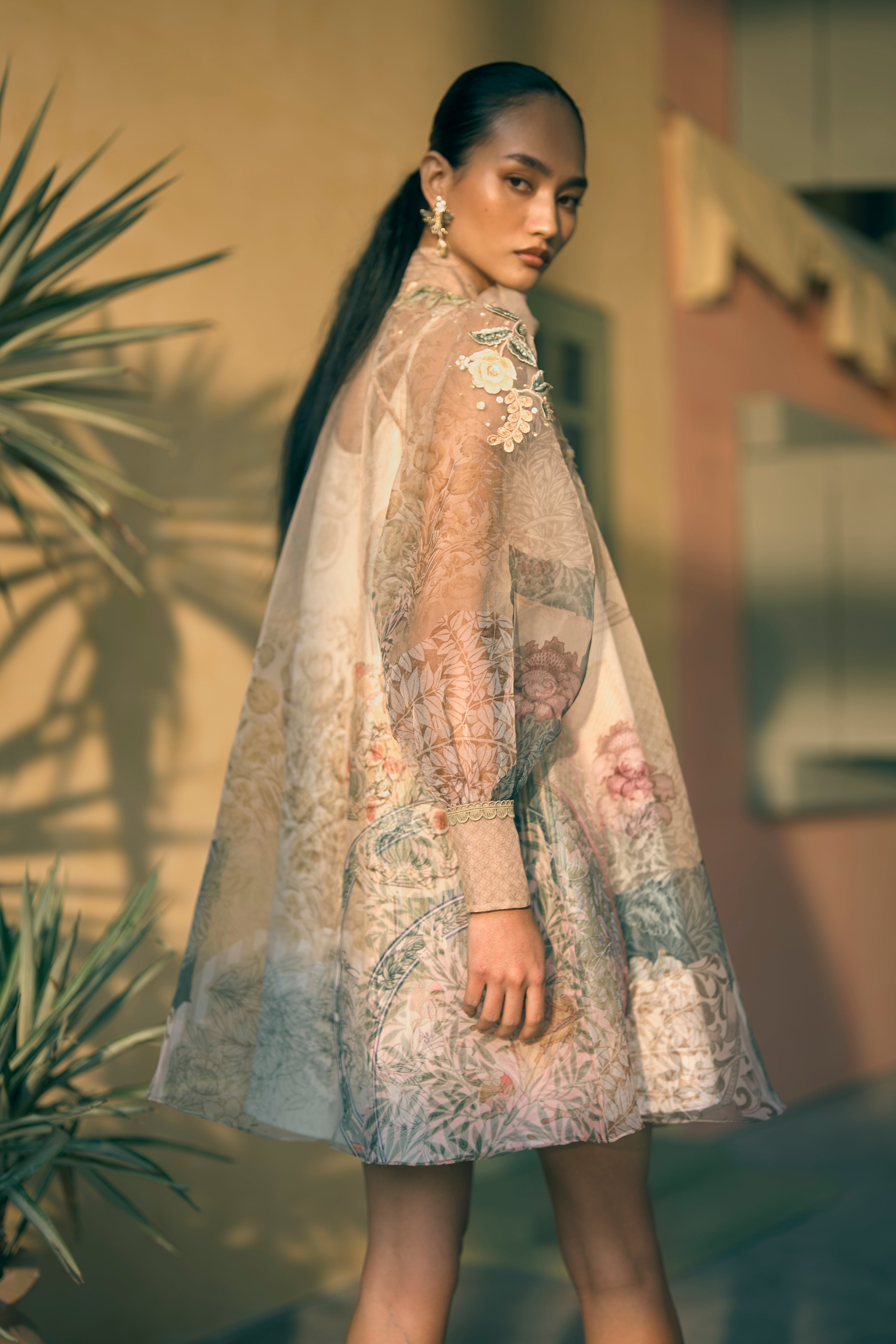 Porto Ochre Orchard Mini Dress