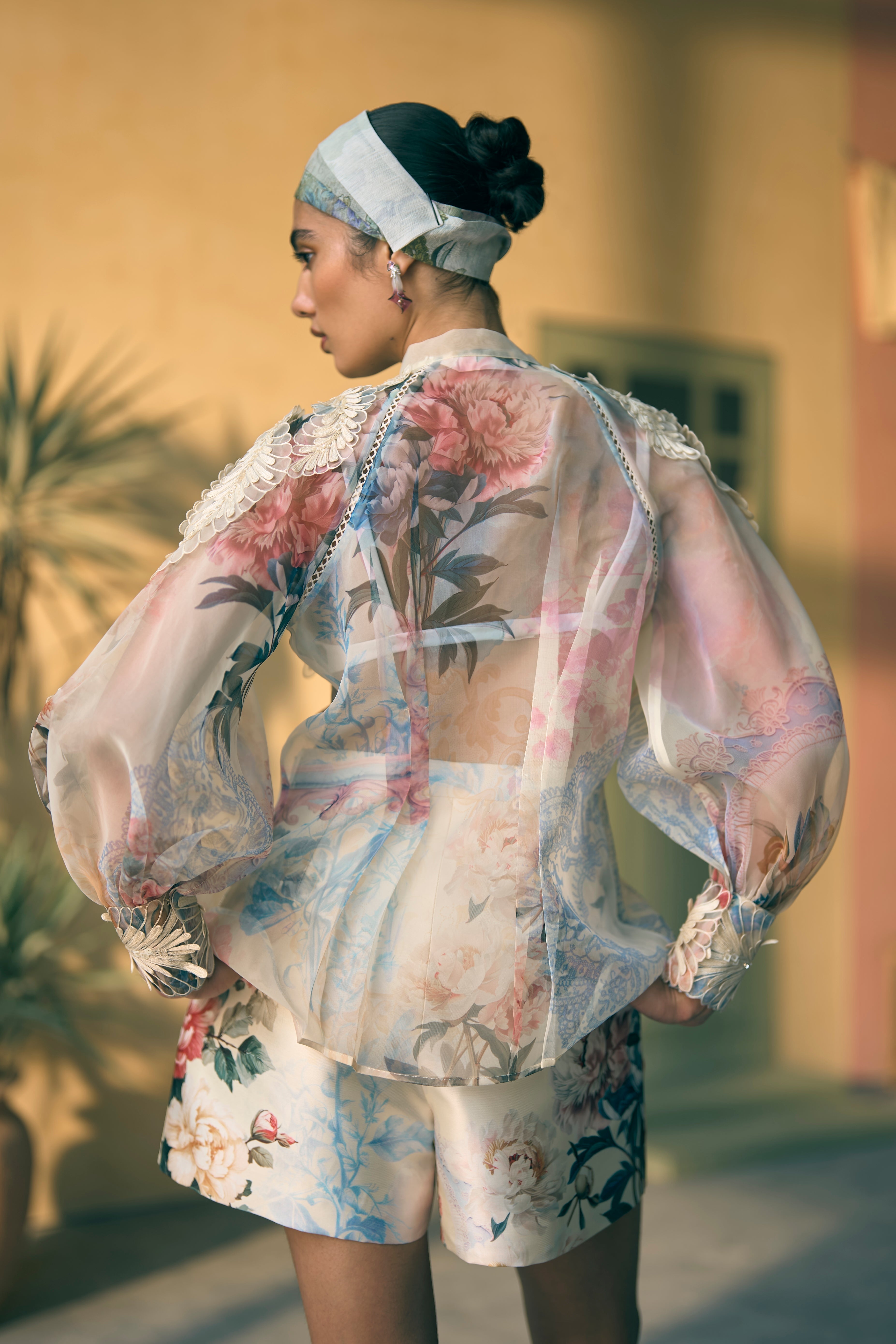 Porto Filigree Flora Top And Shorts