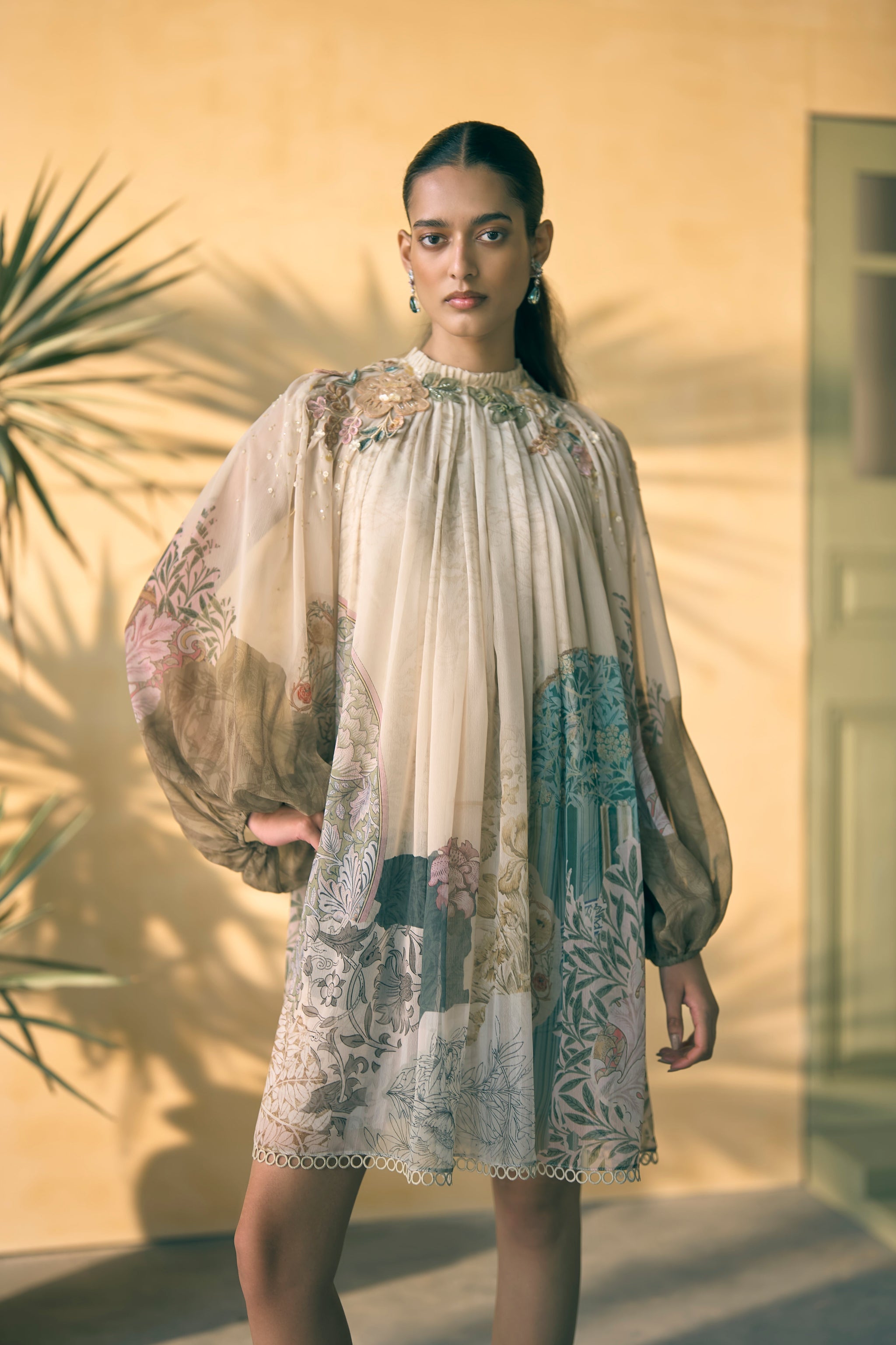 pankaj and nidhi pleated dress Porto Solstice Pleated Dress
