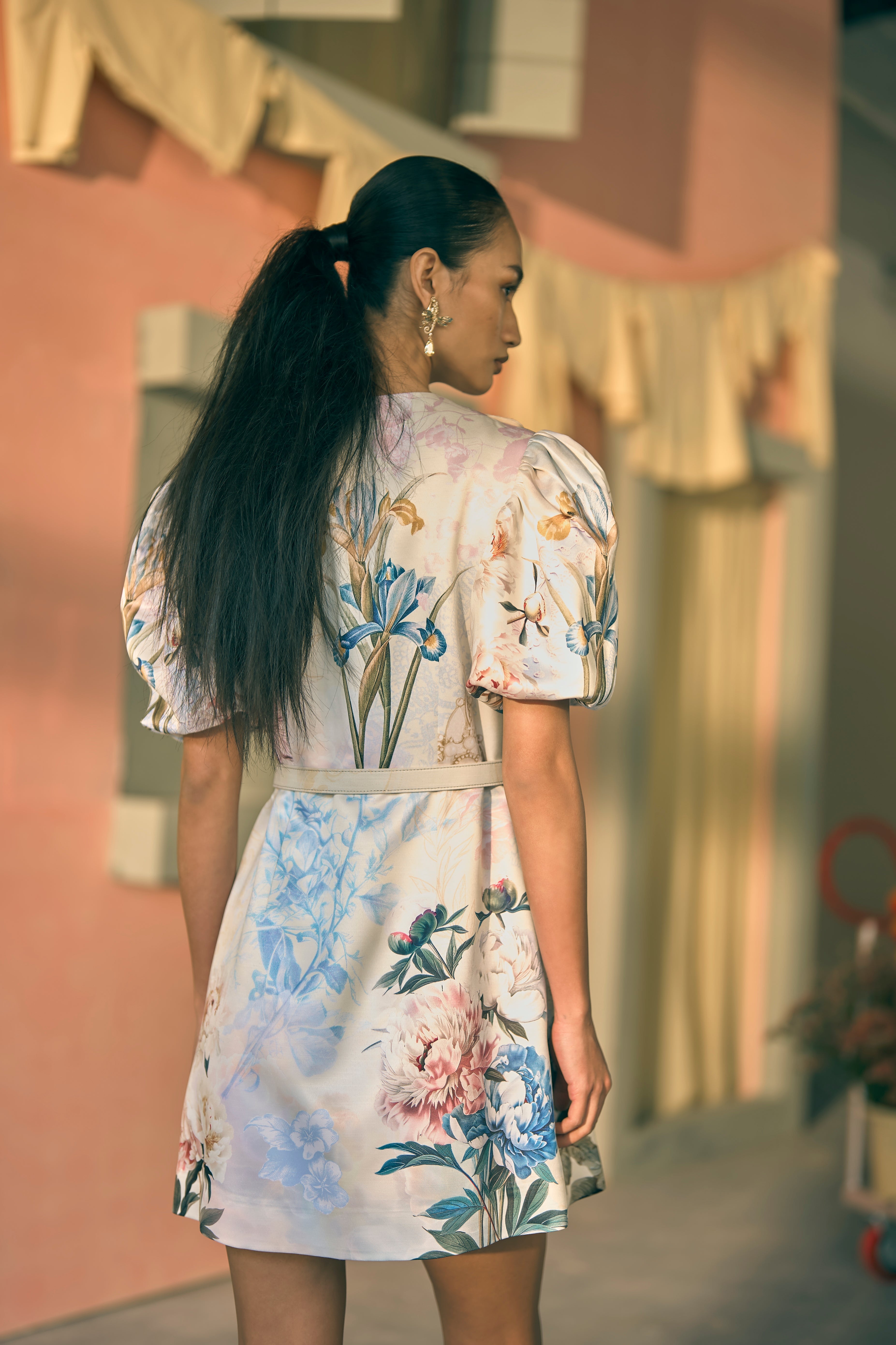 Porto Ambered Atlas Mini Dress