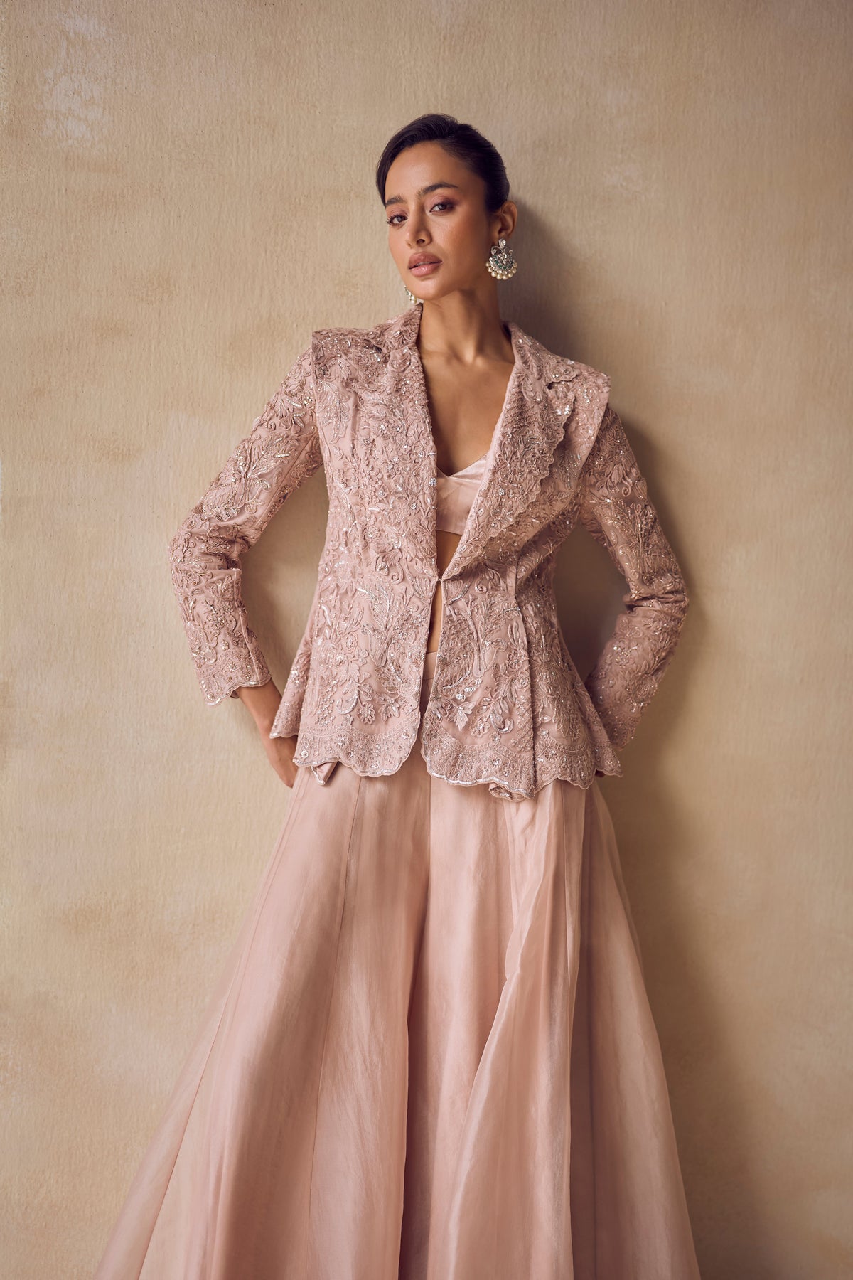 Rosewater Peplum Jacket Set