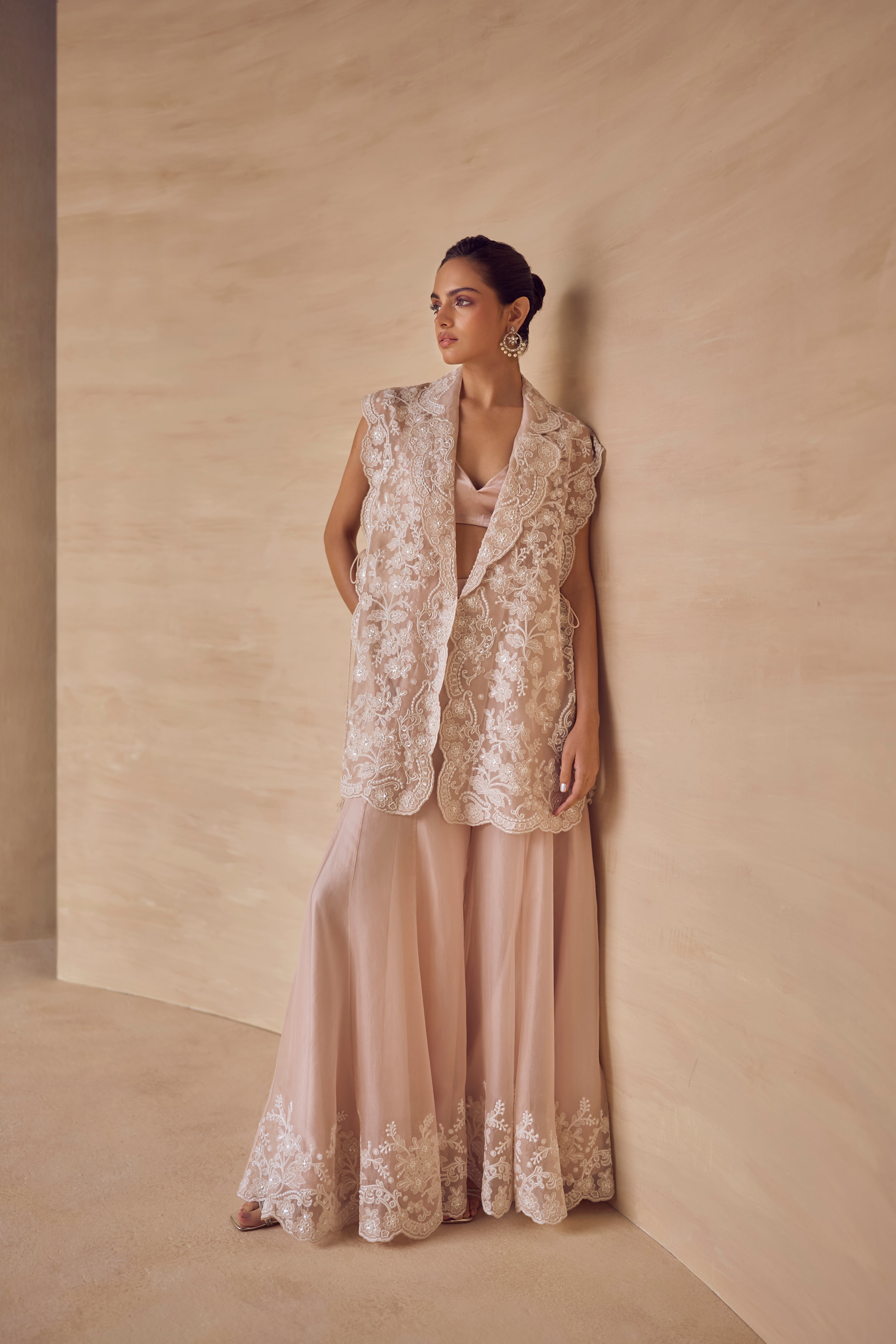 Roserie Embroidered Jacket Set