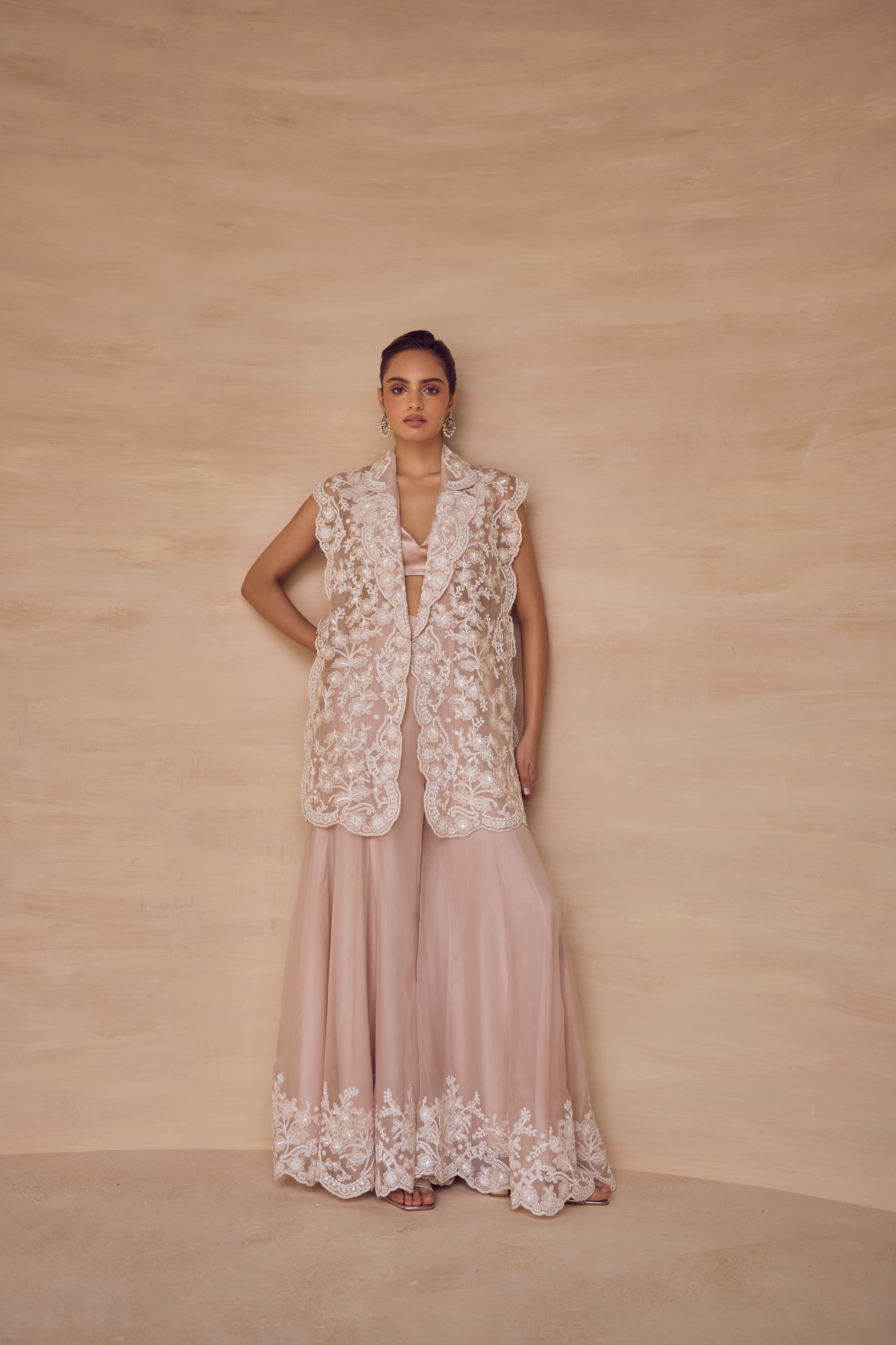 Roserie Embroidered Jacket Set