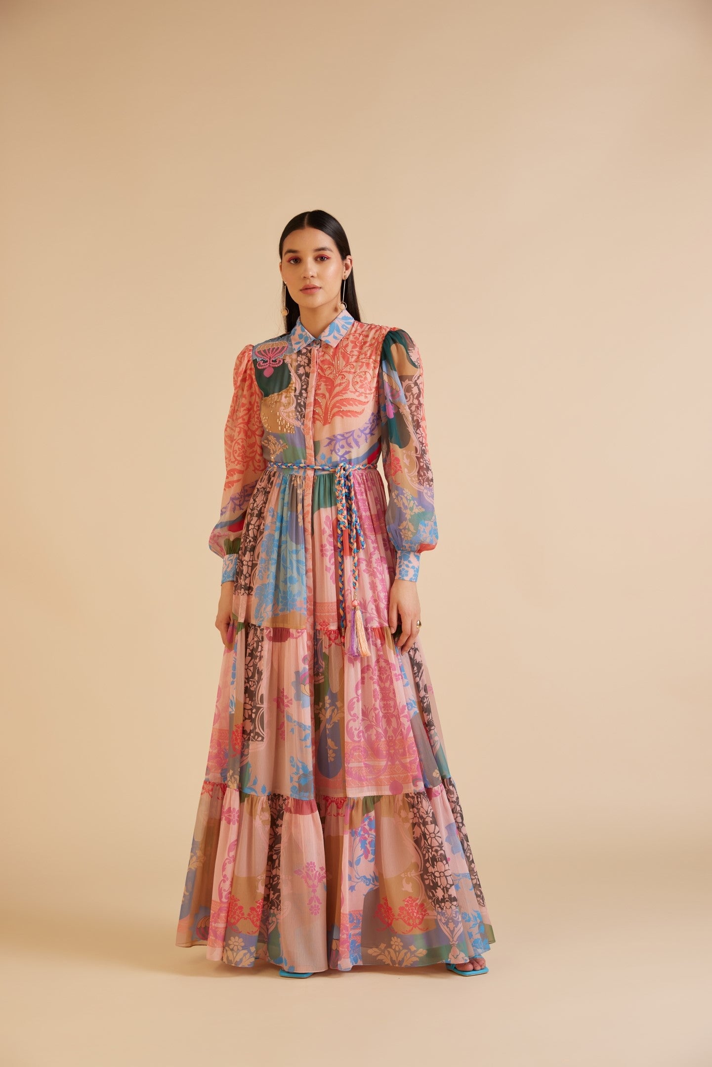 ORNAMENT TIERED MAXI DRESS ORNAMENT TIERED MAXI DRESS