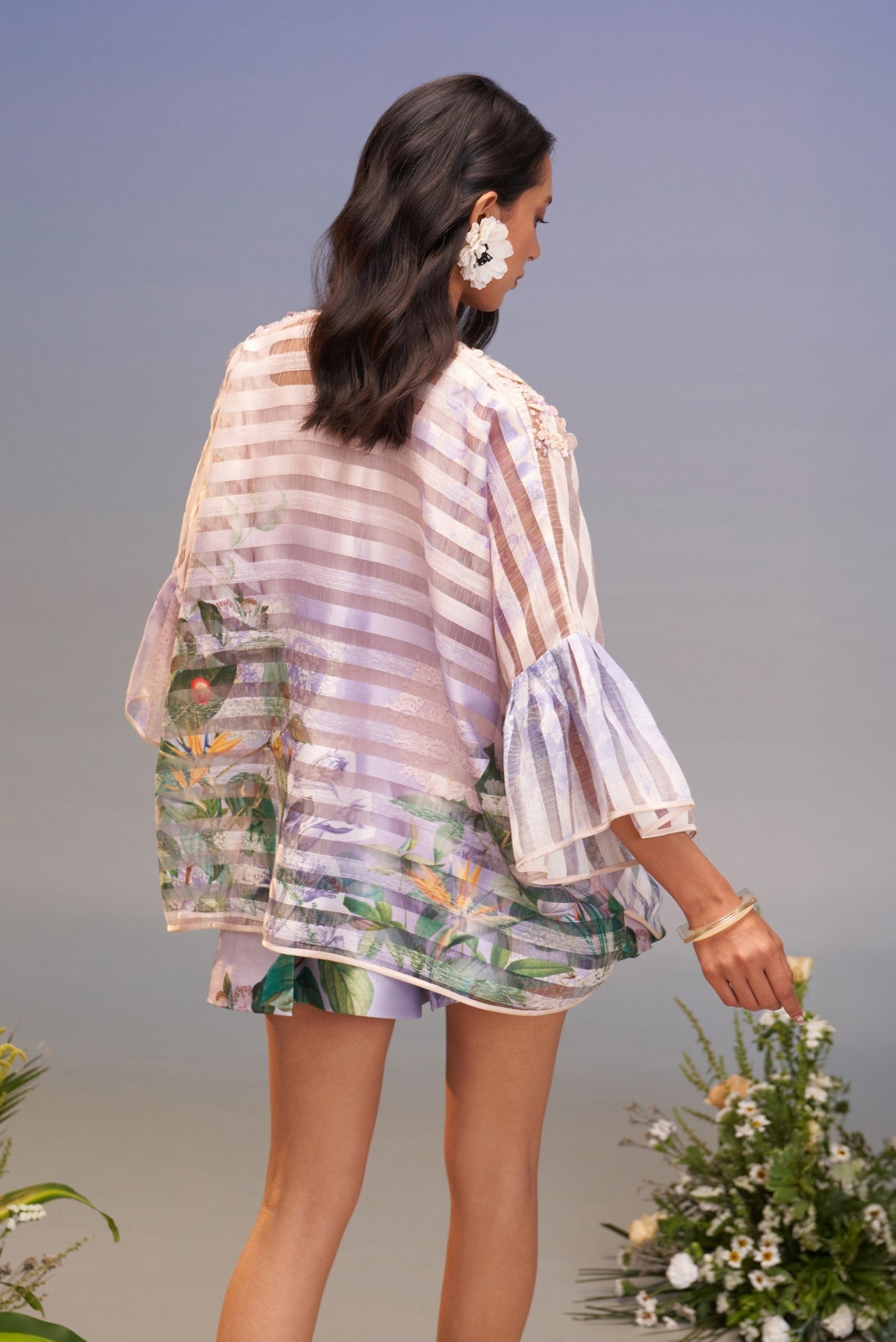 SNOWDROP RELAXED FIT TOP WITH PLEATED MINI SKORTS