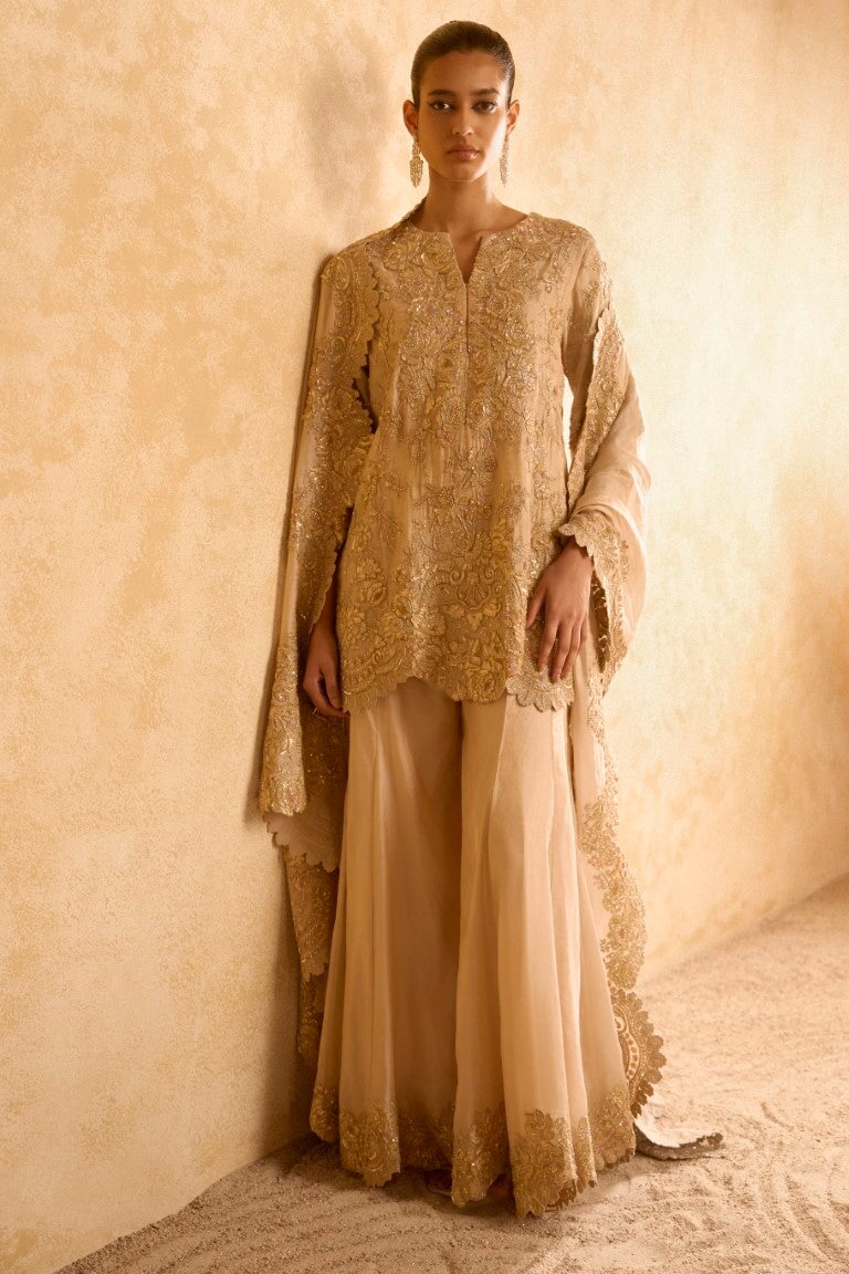 CHLOE EMBROIDERED SHARARA SET