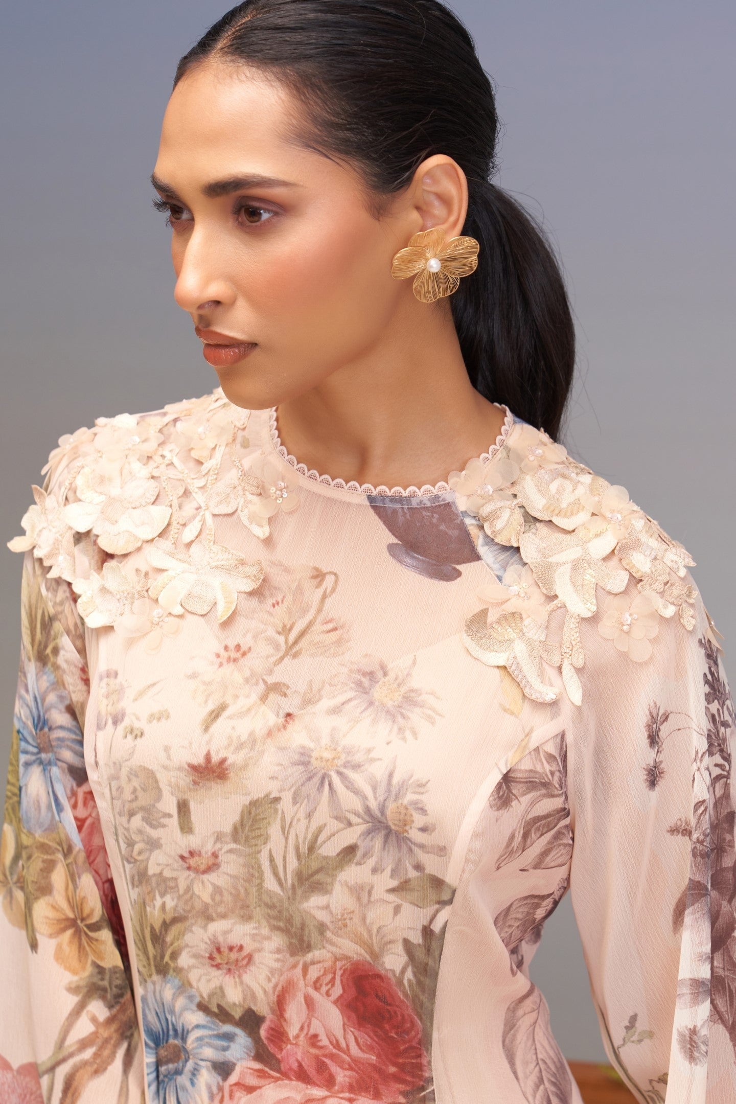 BERTHA HAND-EMBELLISHED MAXI DRESS