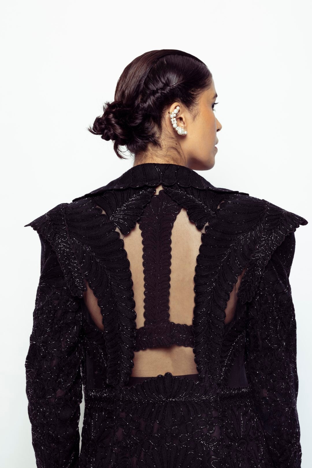 THE QUEEN OF SPADES EMBELLISHED NOIRE JACKET SET