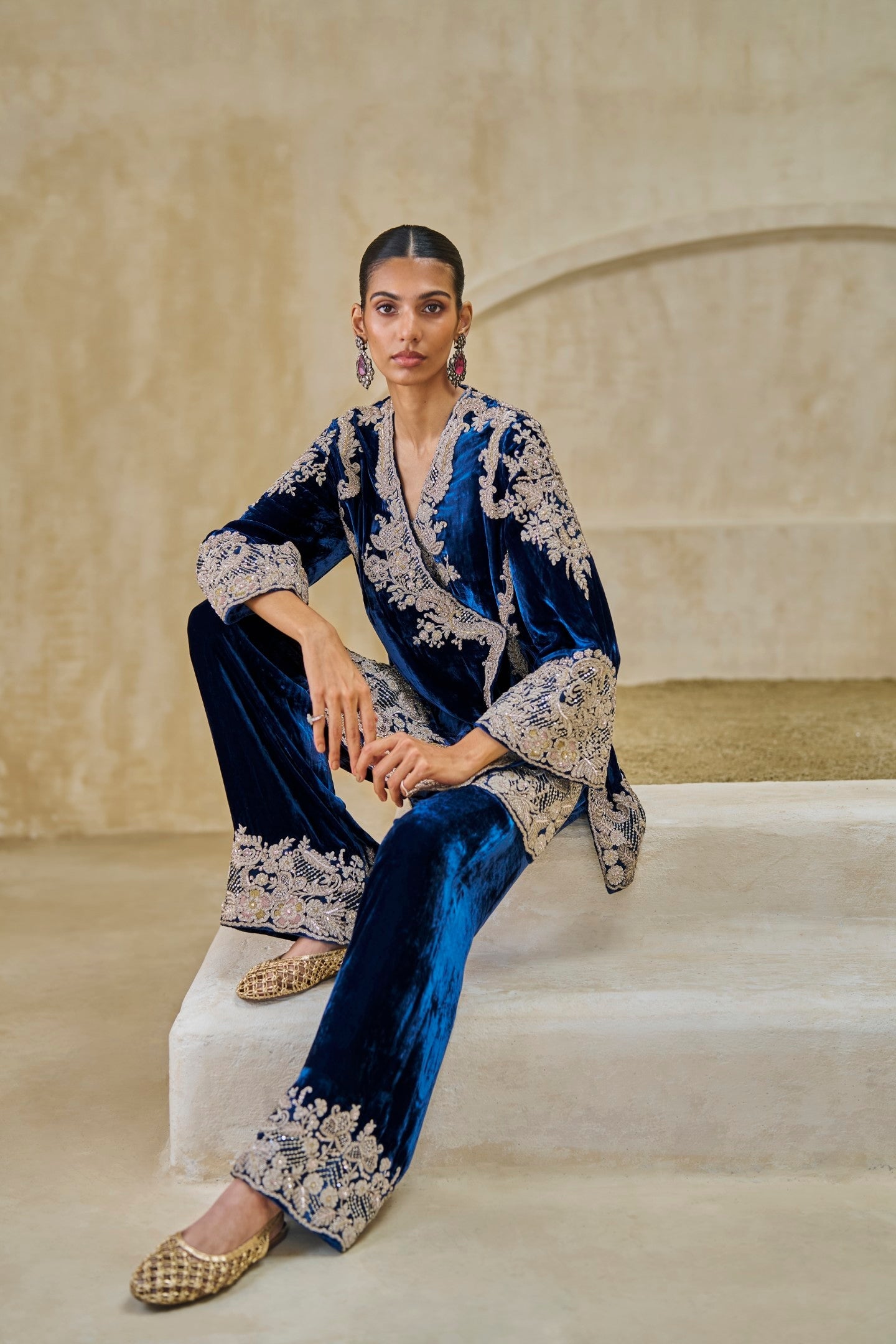 Timeless Grace Velvet Kurta Set