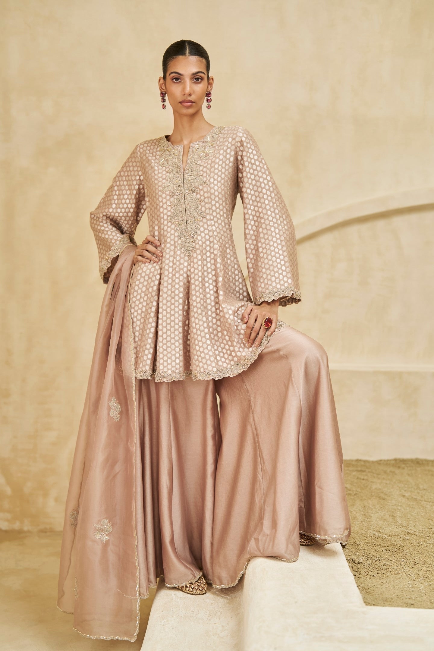 Blush Of Elegance Sharara Set