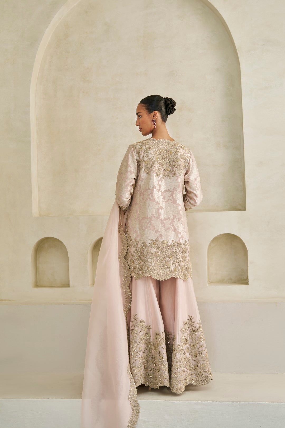 Roselle Brocade Kurta Set