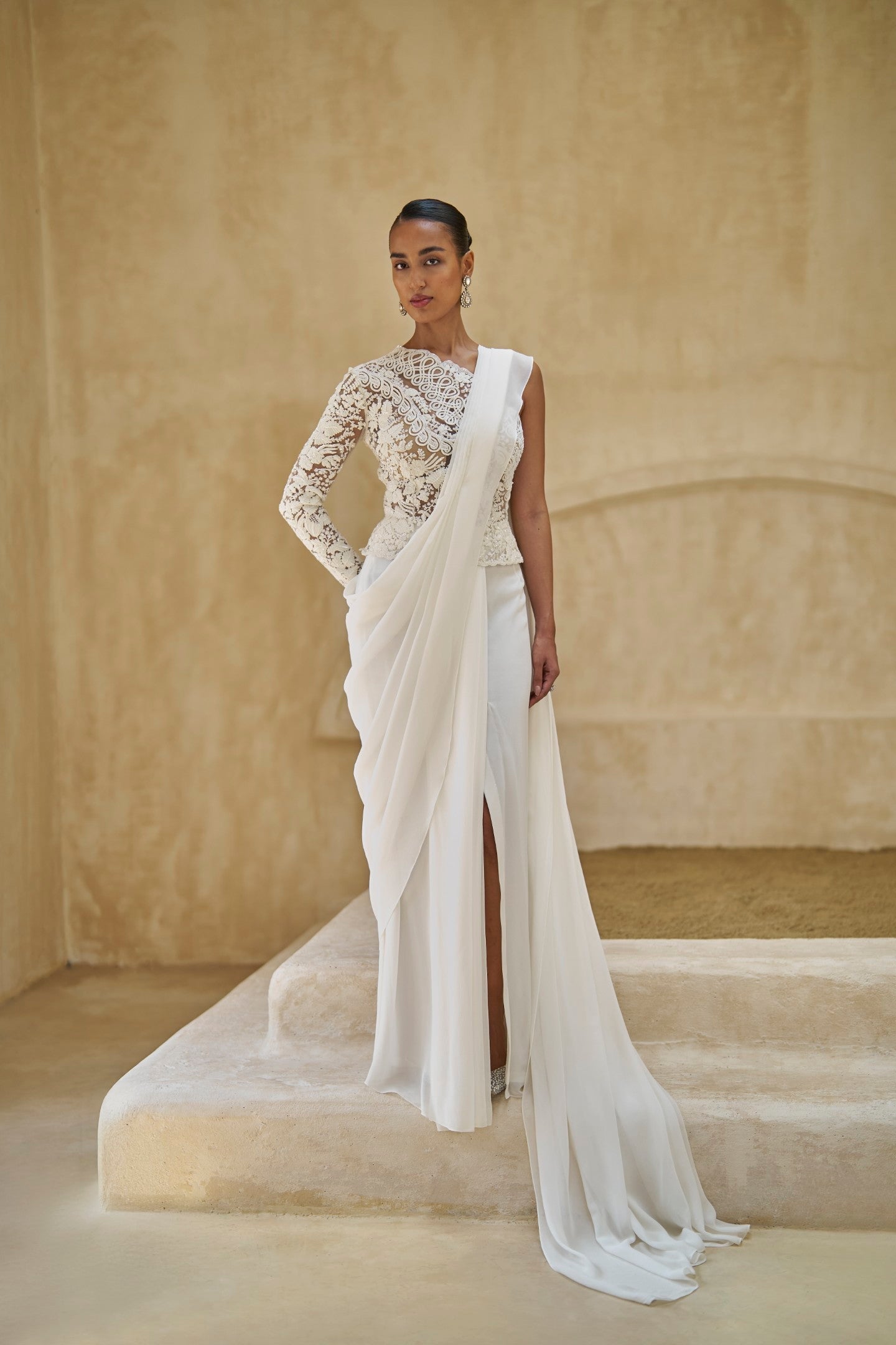 Orchid Realm Saree And Blouse Set