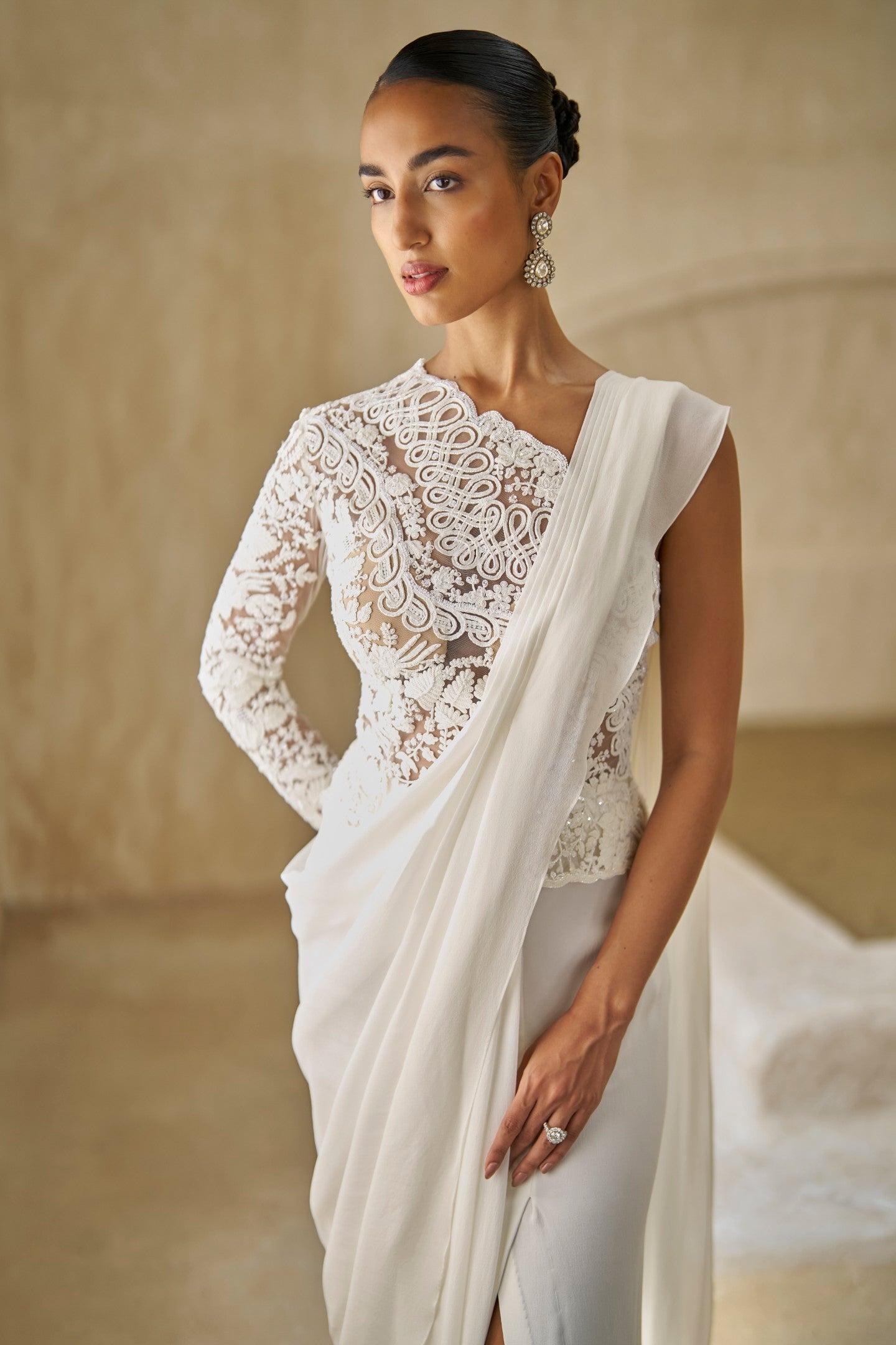 Orchid Realm Saree And Blouse Set