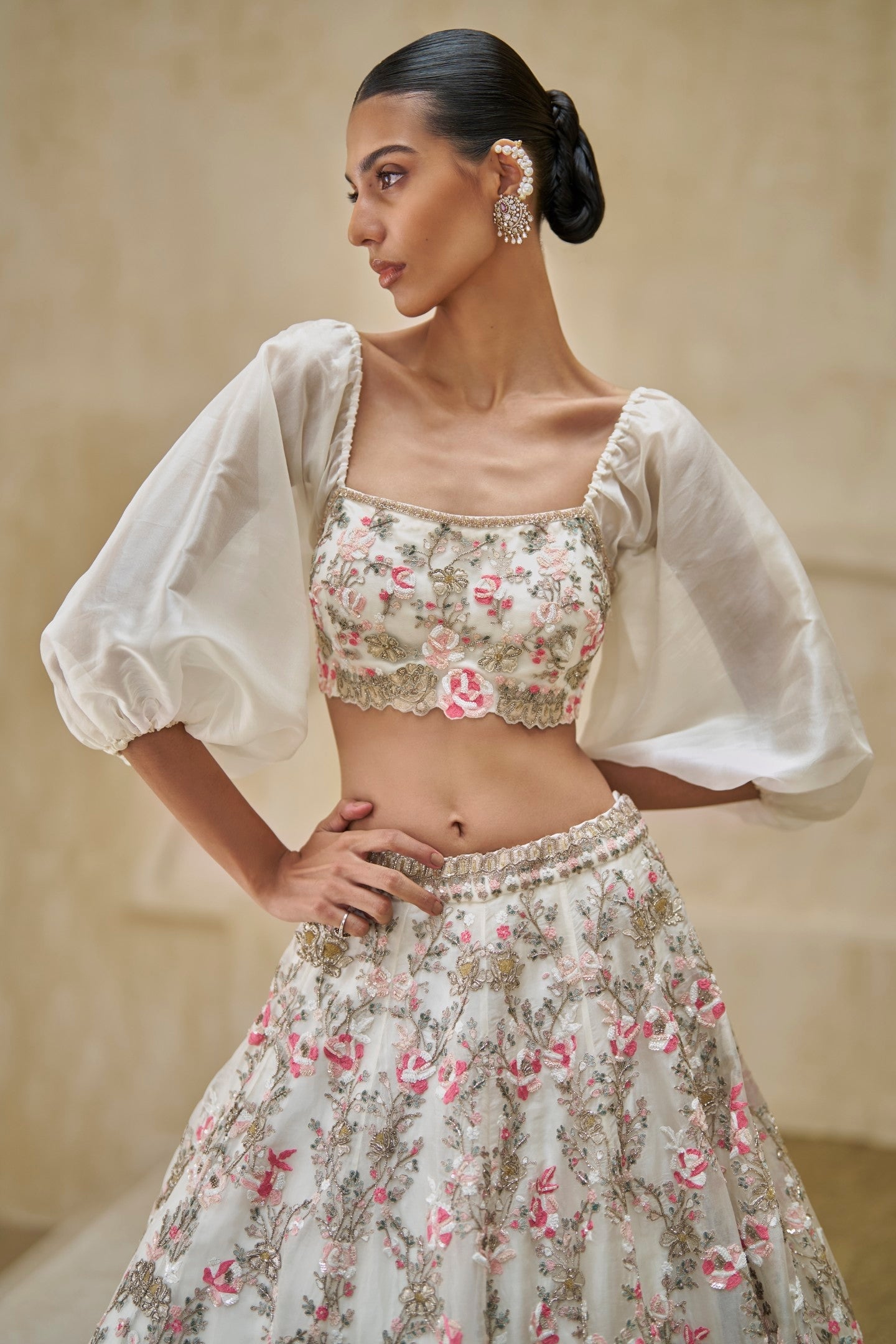 Liatris Alba Gold Lehenga And Blouse Set