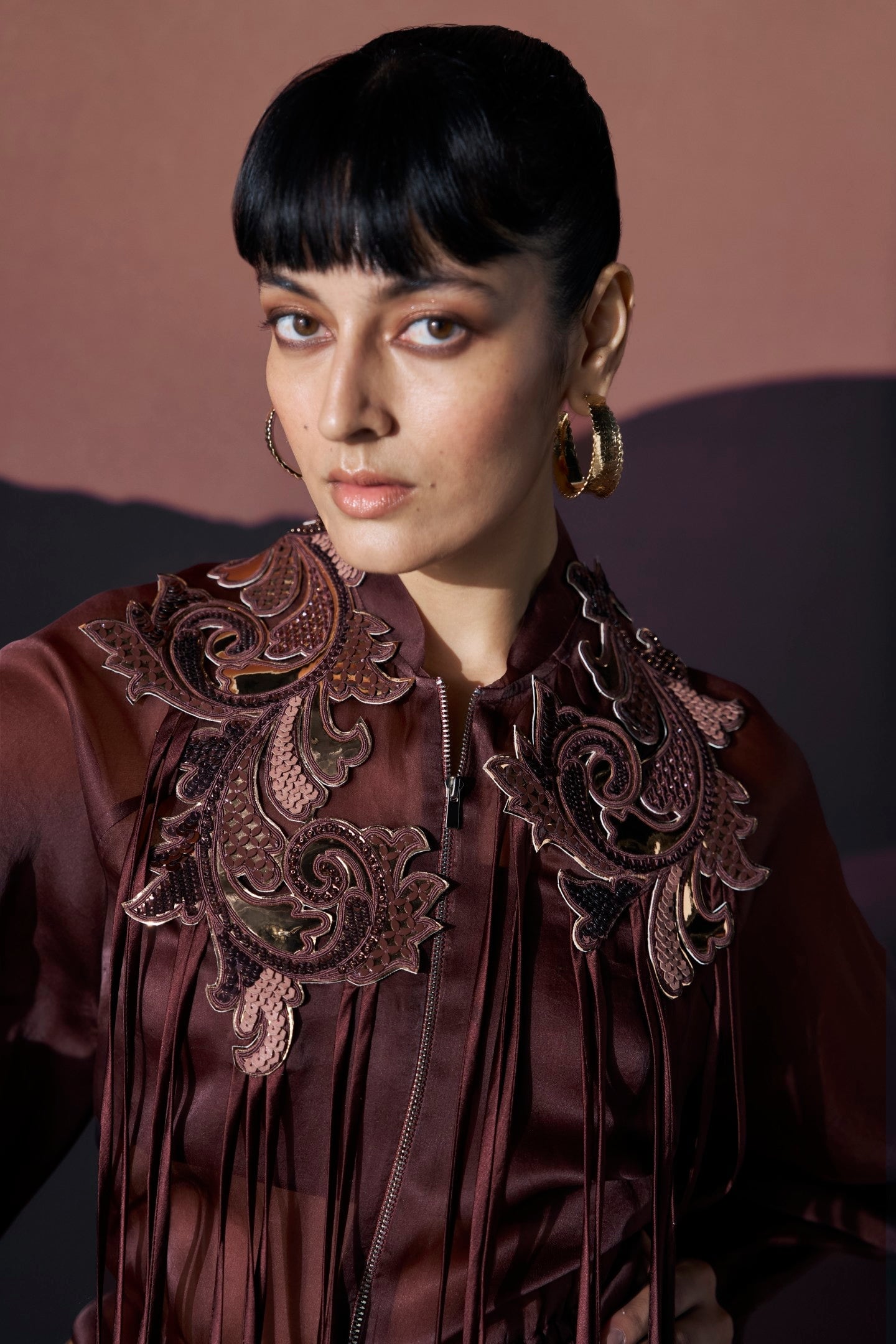 Araquis Fringe Oracle Bomber Jacket