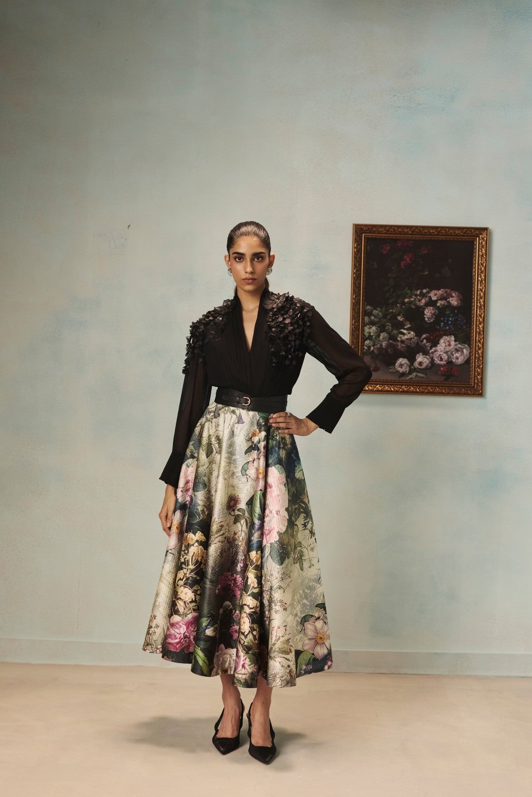 The Garden Muse Blouse And Skirt Set