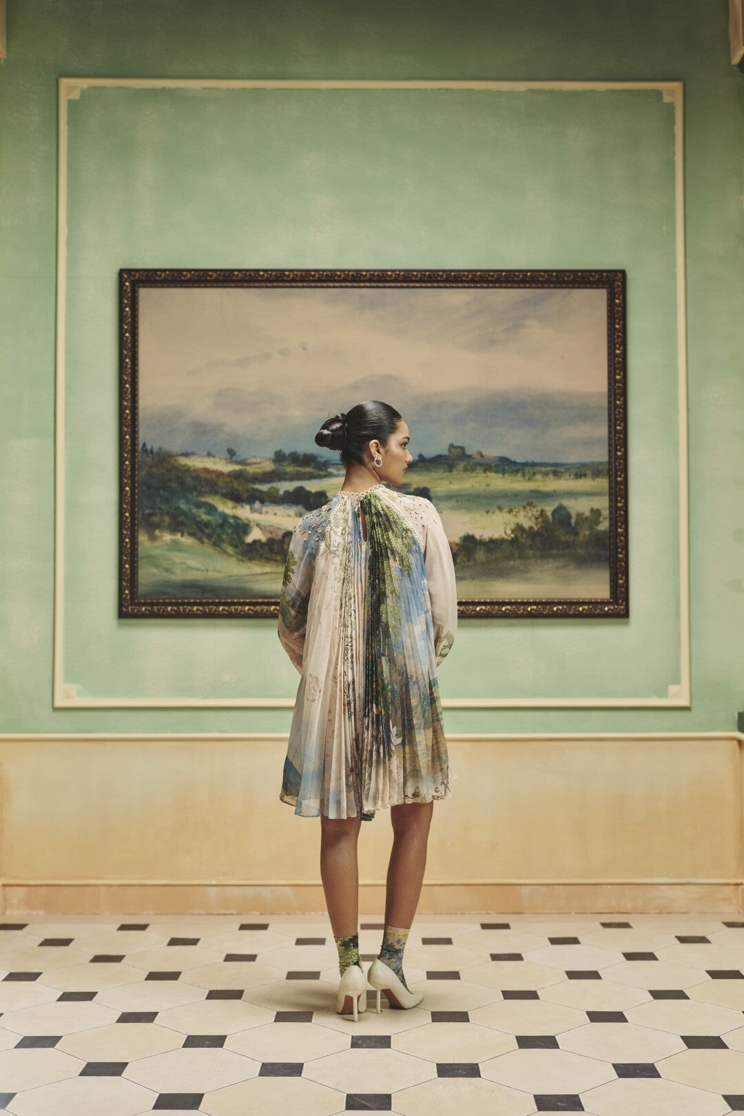 The Sage Garden Pleated Dress