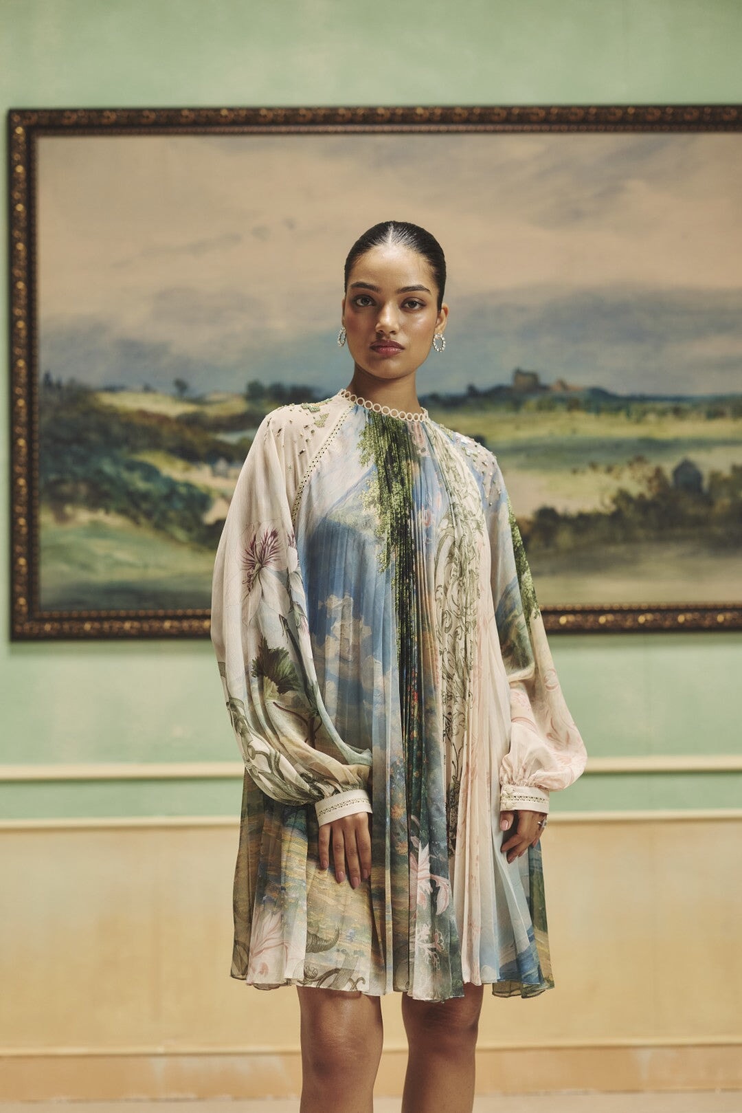 The Sage Garden Pleated Dress
