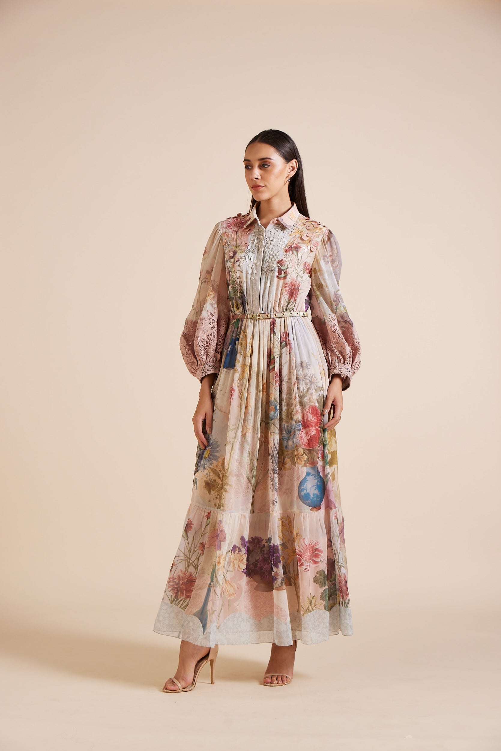Elke Coral Maxi Dress