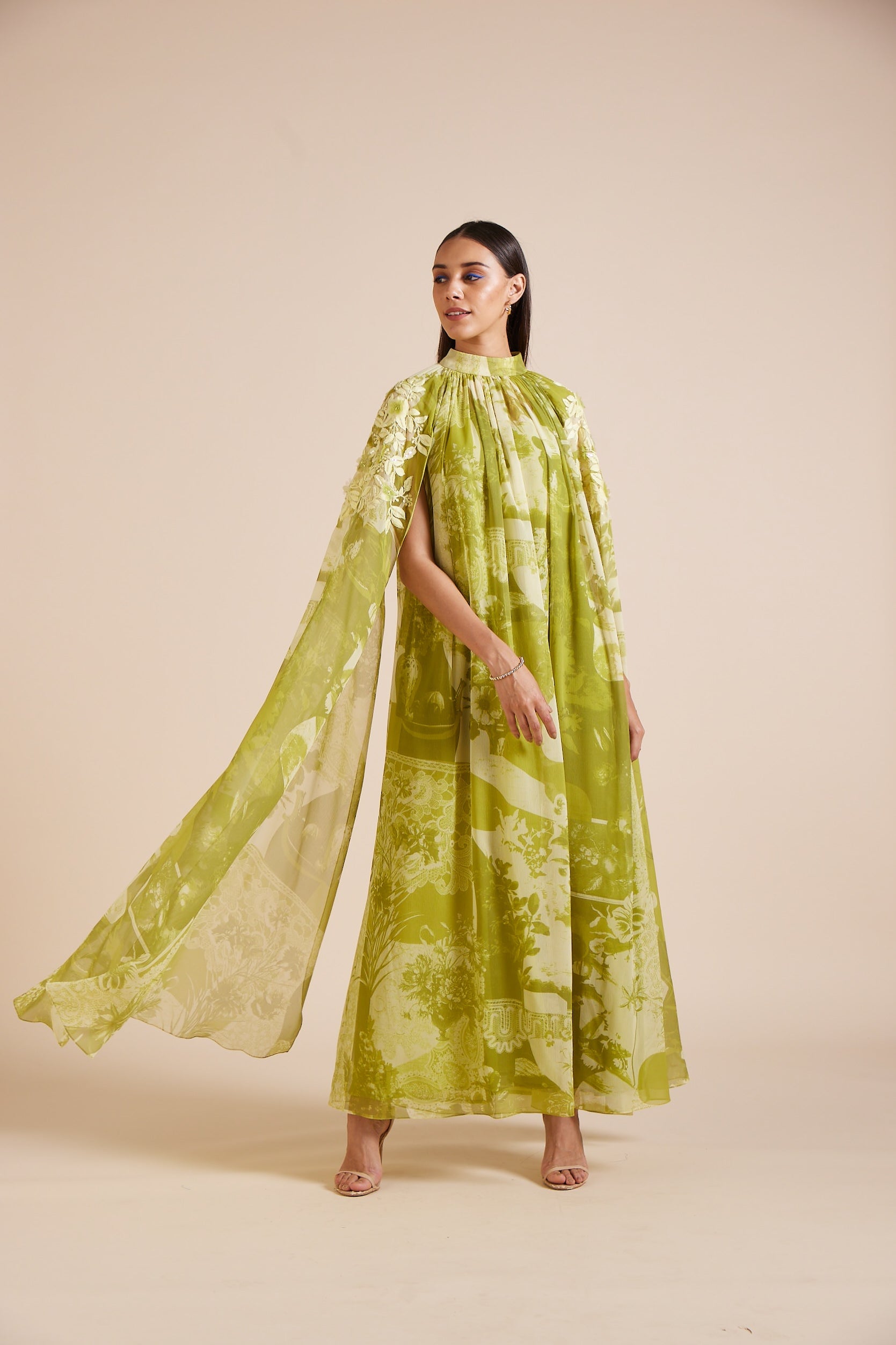 Alba Open Sleeve Maxi Dress