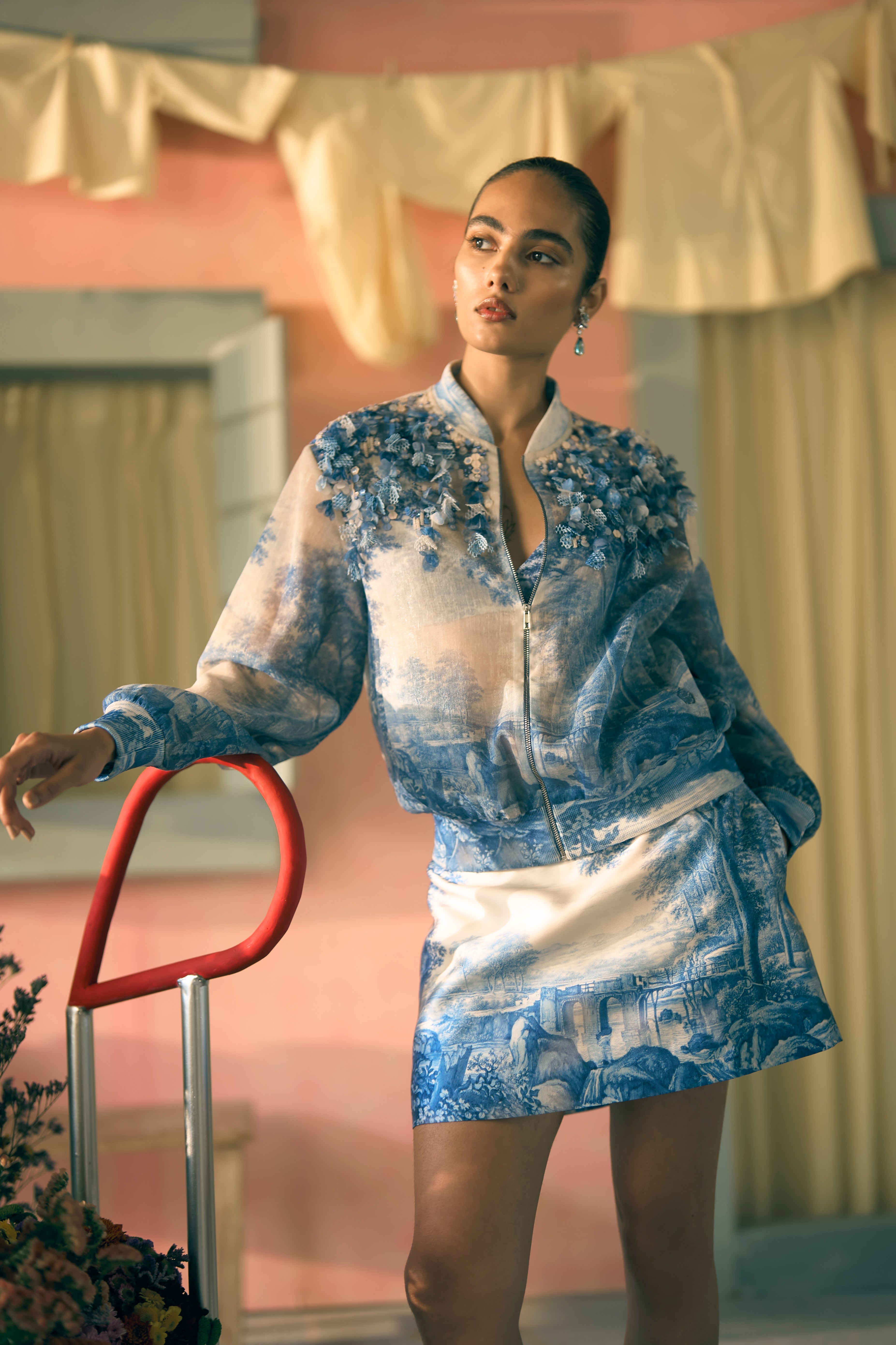 Porto Tonal Terrazzo Bomber Jacket