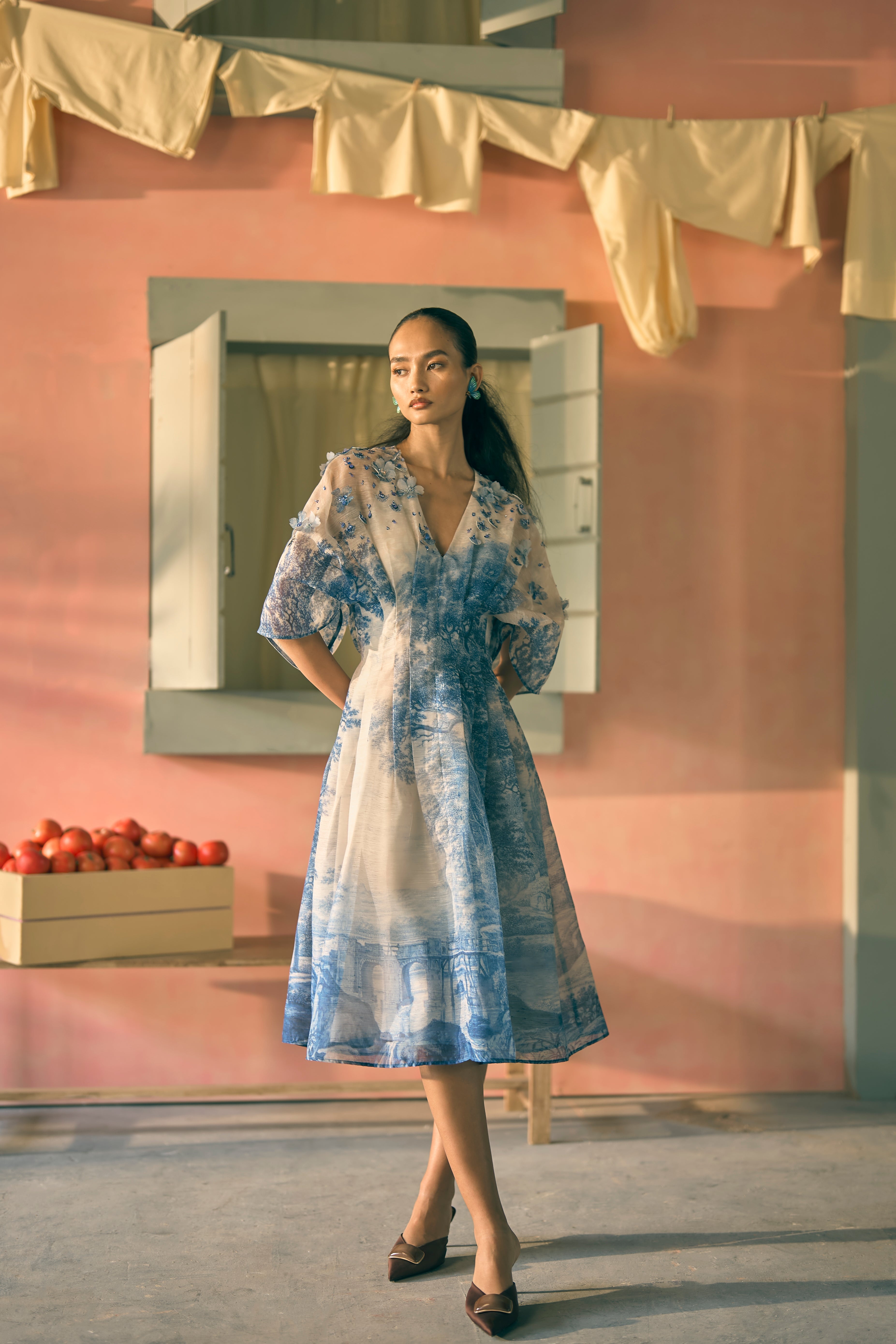 Porto Tintic Toile Dress