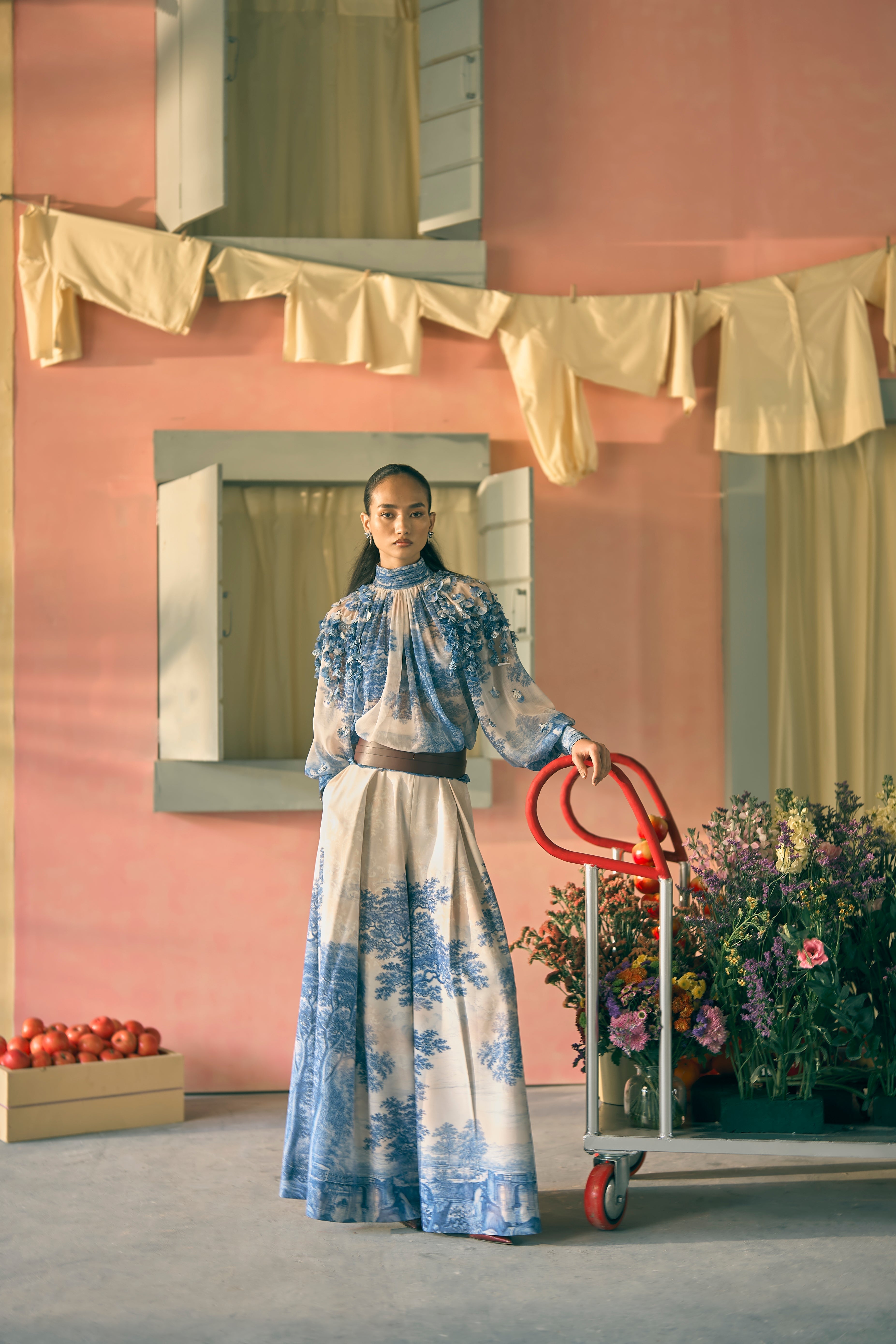 Porto Sapphire Solstice Top And Flared Pants