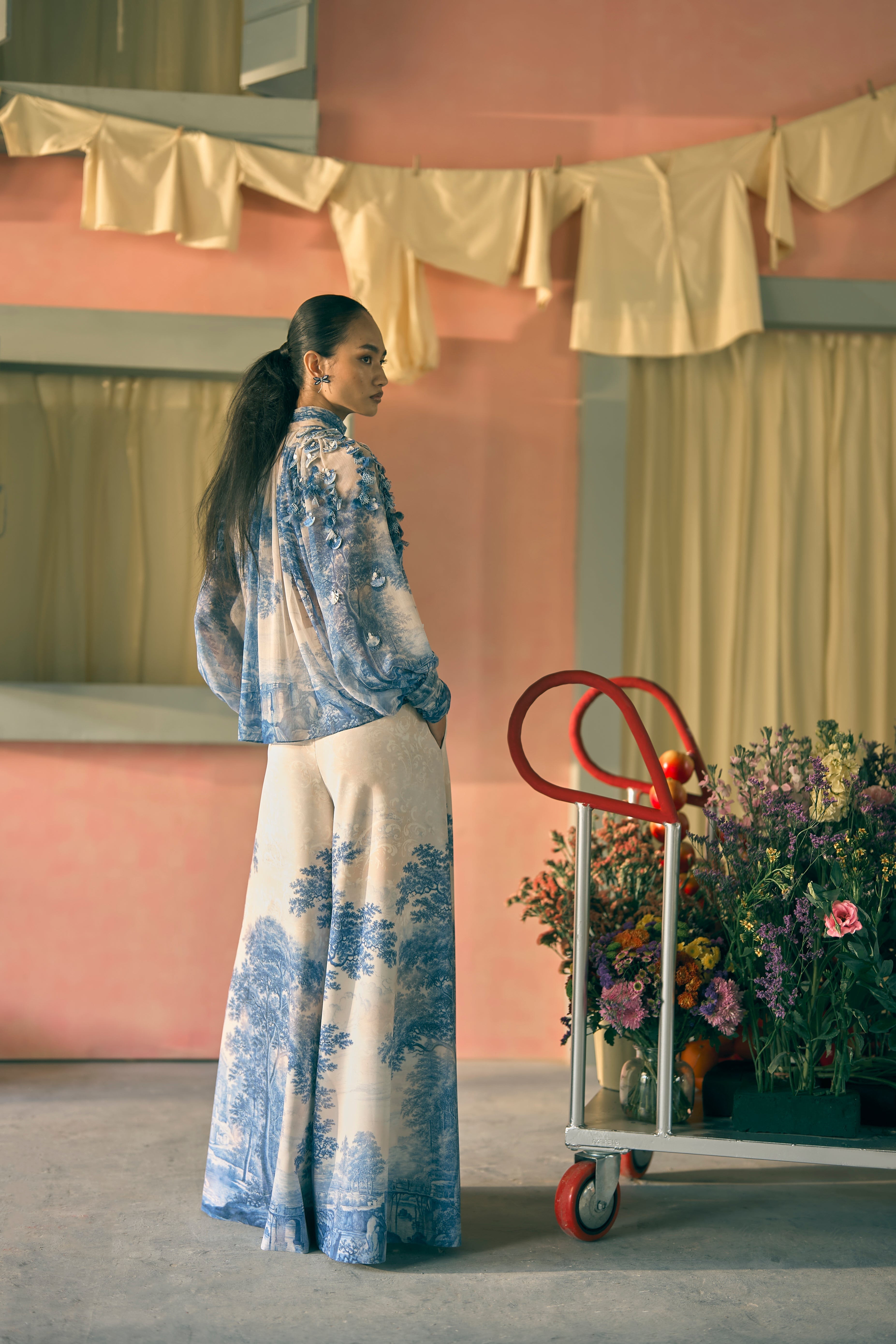 Porto Sapphire Solstice Top And Flared Pants