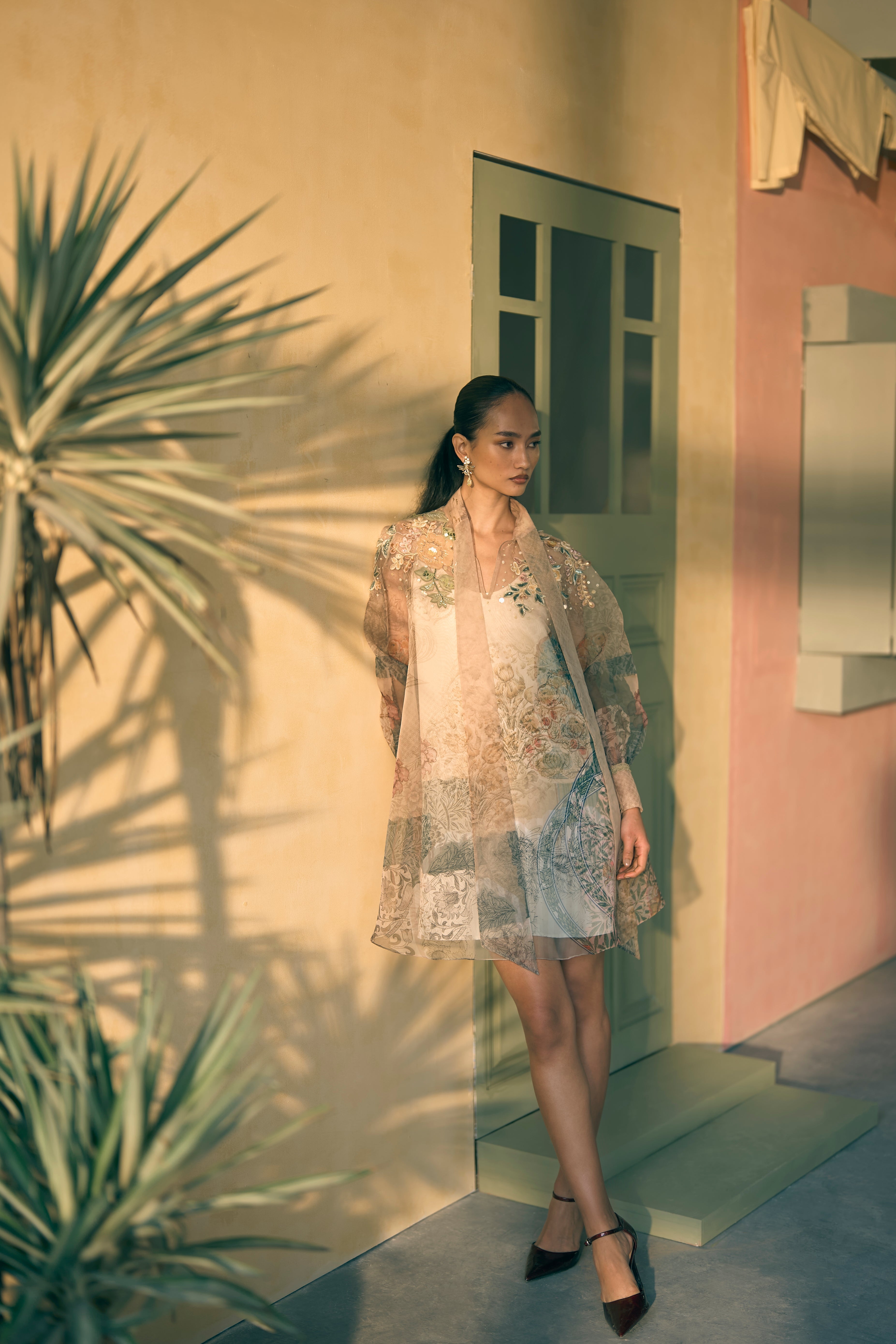 Porto Ochre Orchard Mini Dress