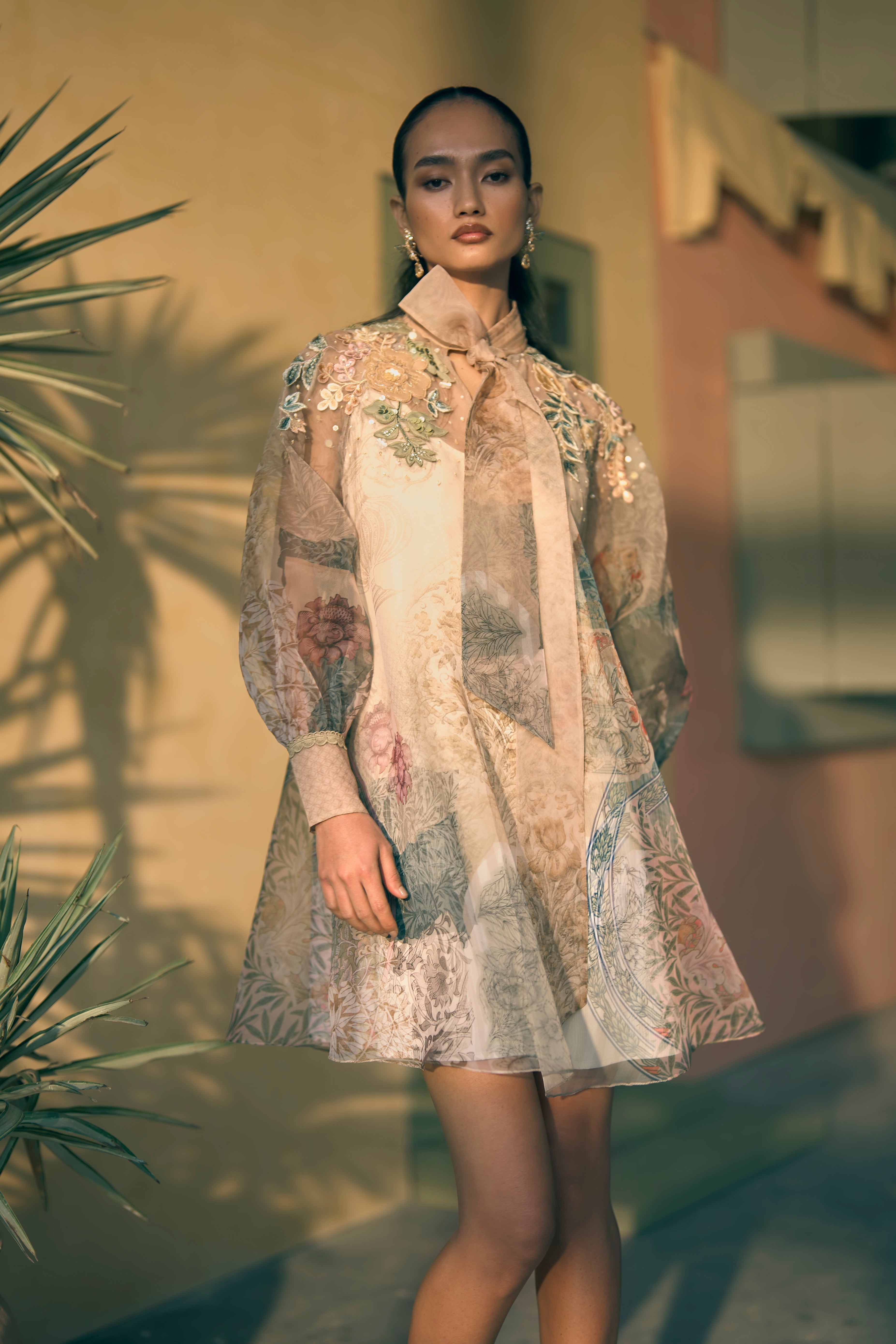 Porto Ochre Orchard Mini Dress