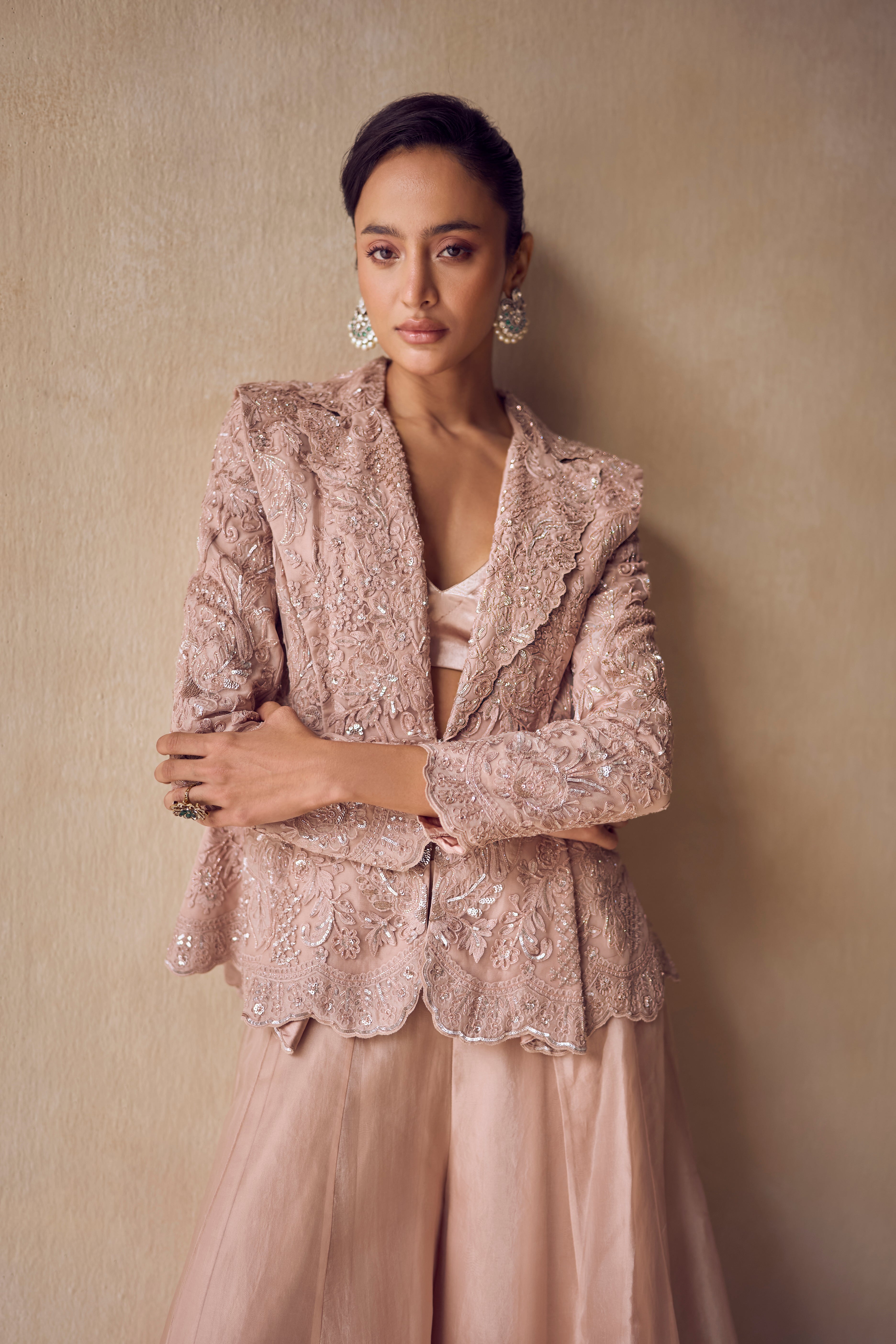 Rosewater Peplum Jacket Set