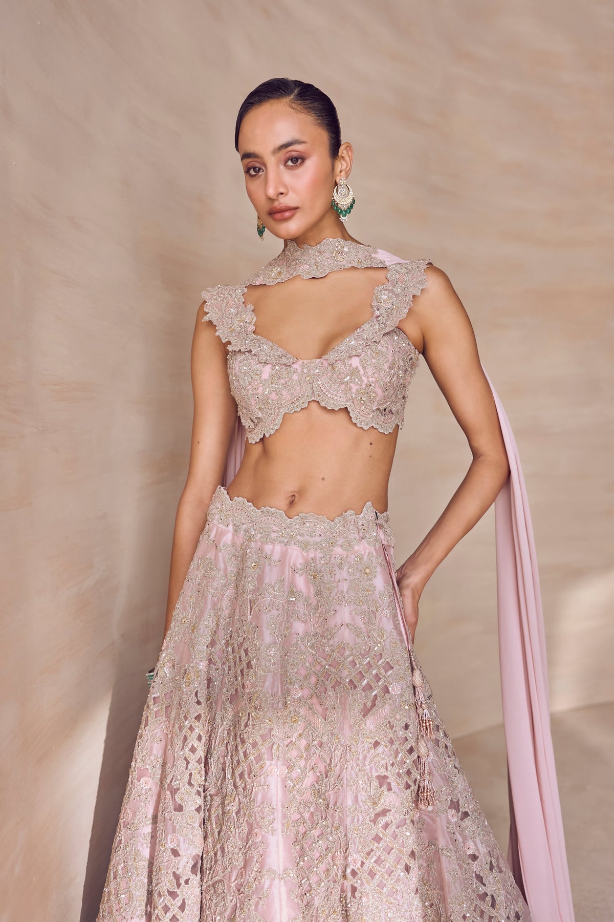 Whistling Rose Cutout Lehenga