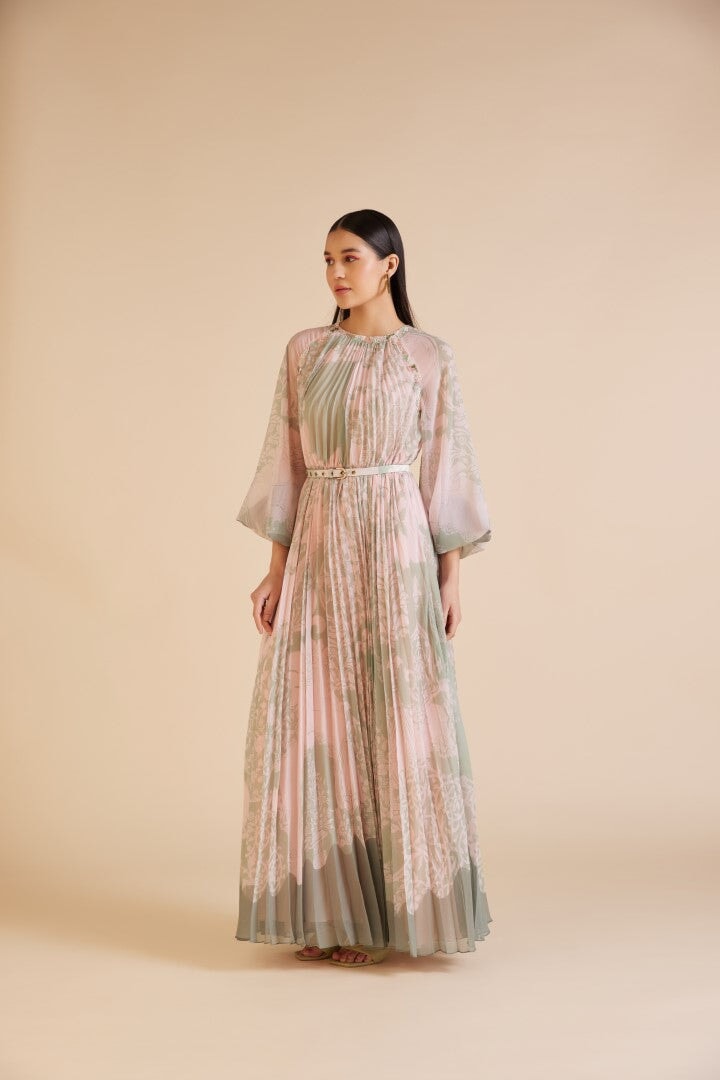 CYPRESS PLEATED MAXI DRESS